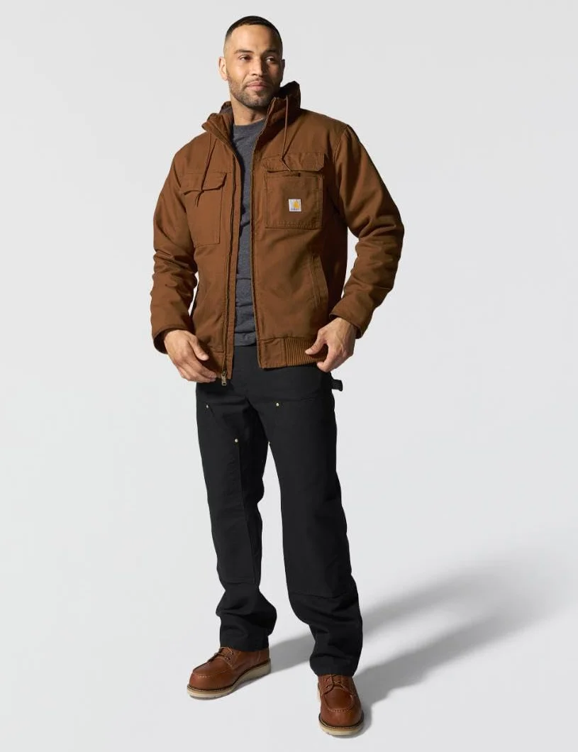 Carhartt Męski pełny swing luźny krój sprana kaczka izolowana aktywna kurtka