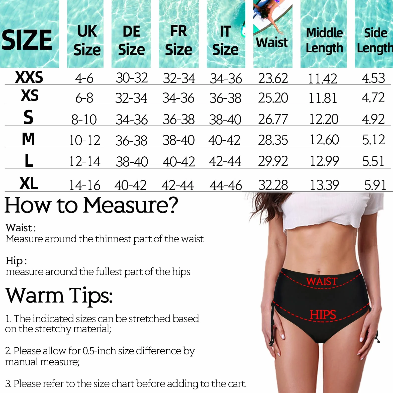 Spodnie menstruacyjne dla kobiet, do pływania, z wysokim stanem, 4-warstwowe, szczelne, bikini menstruacyjne, stroje kąpielowe dla dziewcząt, nastolatków, super chłonne, szybkoschnące szorty