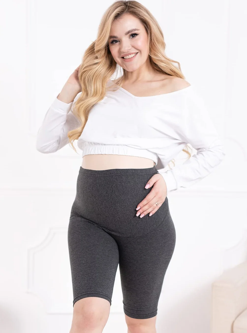 Formommy - Damskie Legginsy 1/3 Ciążowe Kolarki wyprodukowane w UE