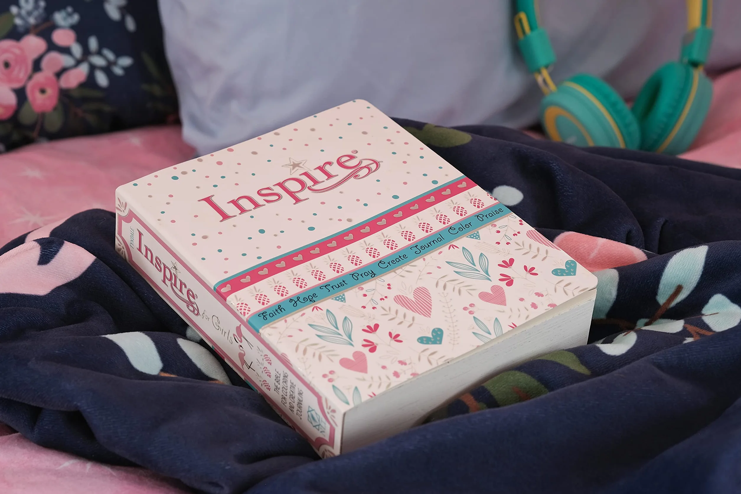 Inspire Bible for girls: New Living Translation, Coloring & Creative Journaling