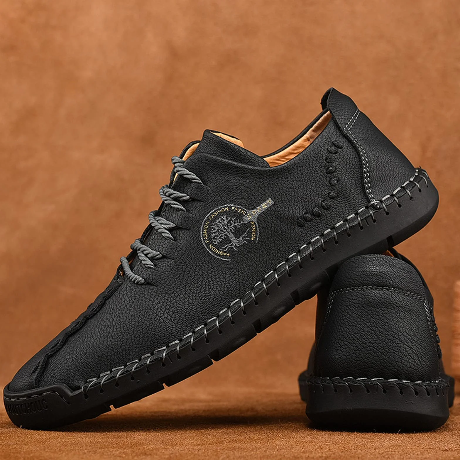Mokassins męskie buty do jazdy, lekkie, skórzane, wykonane ręcznie, miękkie, płaskie buty do noszenia w czasie wolnym, półbuty
