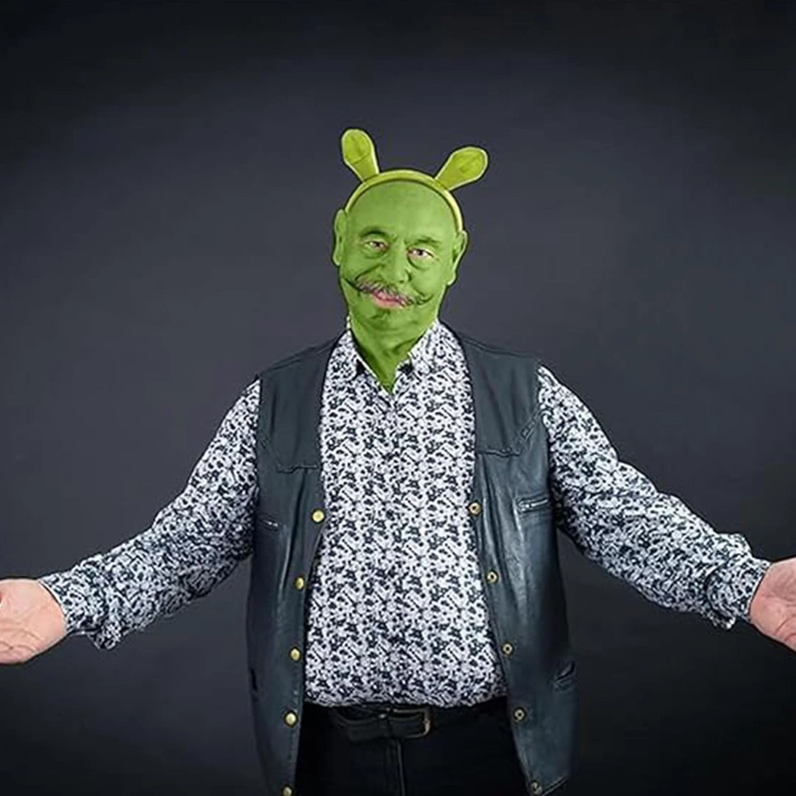 Shrek Ears, uszy dla Shreka, zielona opaska na głowę, opaska na głowę, na Halloween, Boże Narodzenie, przyjęcie, opaska na głowę, uszy zwierzęce, opaska na głowę