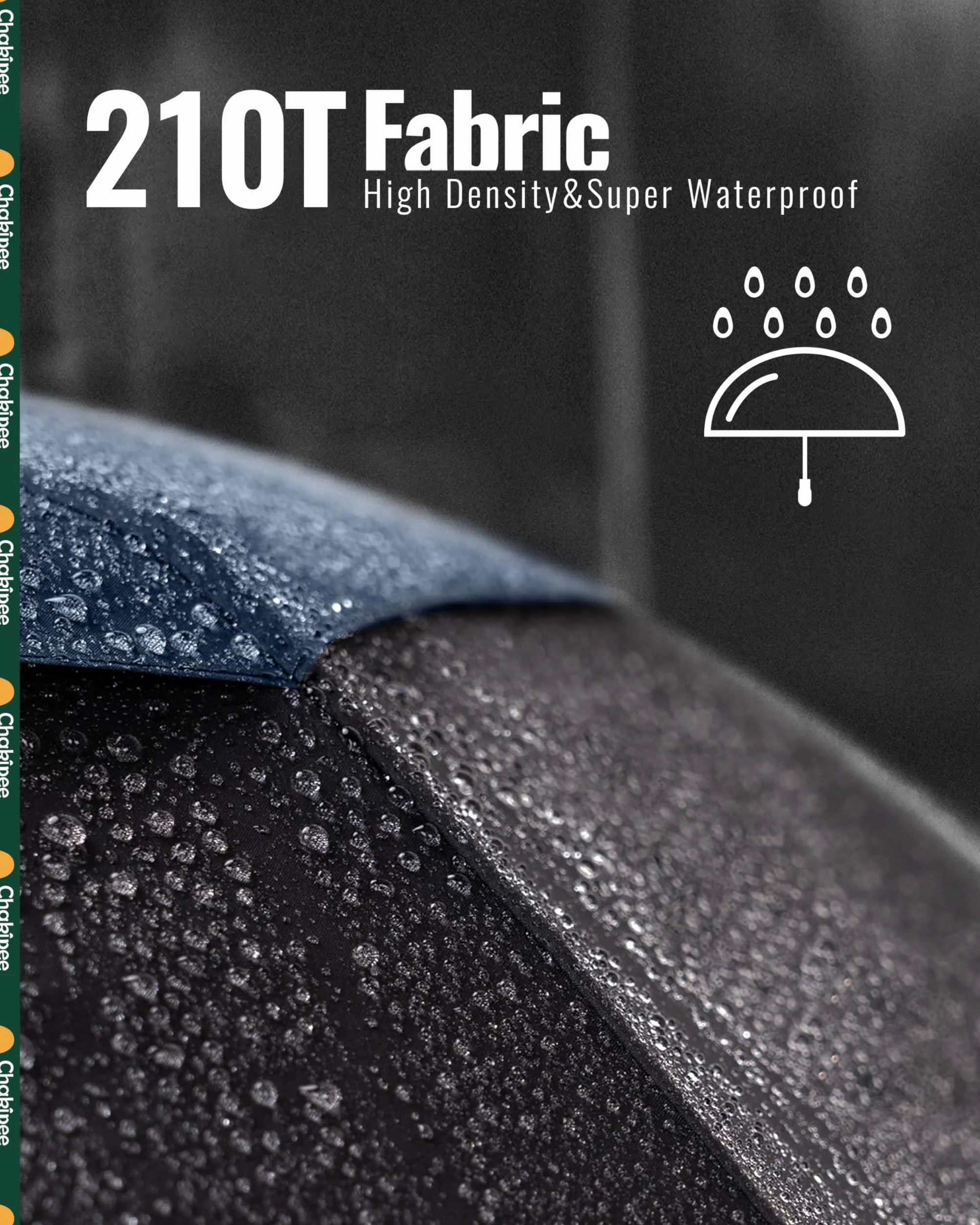 Kompaktowy parasol podróżny, wiatroszczelny, mocny, automatyczne składane parasole na wiatr i deszcz, podwójnie wentylowany baldachim 210T powłoka teflonowa 102 cm rozpiętość - 9 żeber,