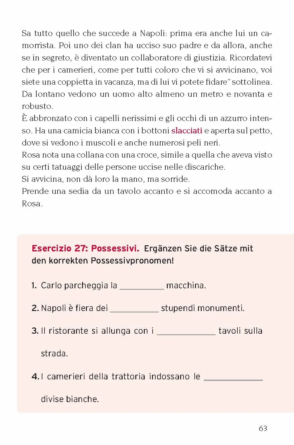 Caccia alla camorra: Italienisch B2