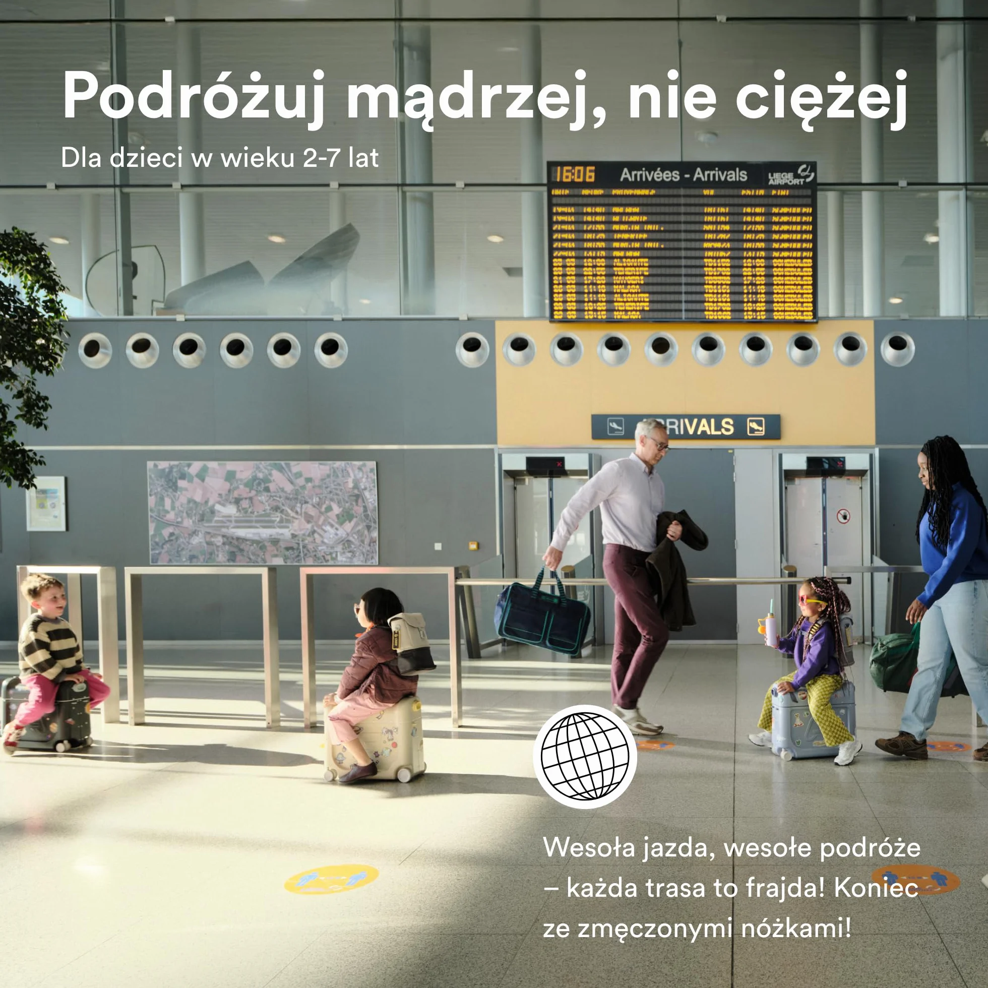 Stokke JetKids Zestaw podróżny, Arctic Blue - Zawiera jeżdżącą walizkę BedBox i plecak - Idealny dla dzieci w dieku 2-7 lat (do 35 kg)