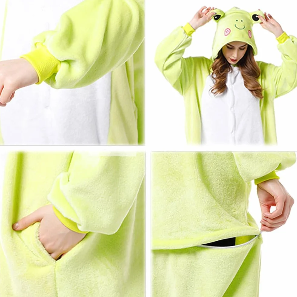Zureto Frosch Onesie piżama dla dorosłych, uniseks, dla dorosłych, na Boże Narodzenie, Halloween, cosplay