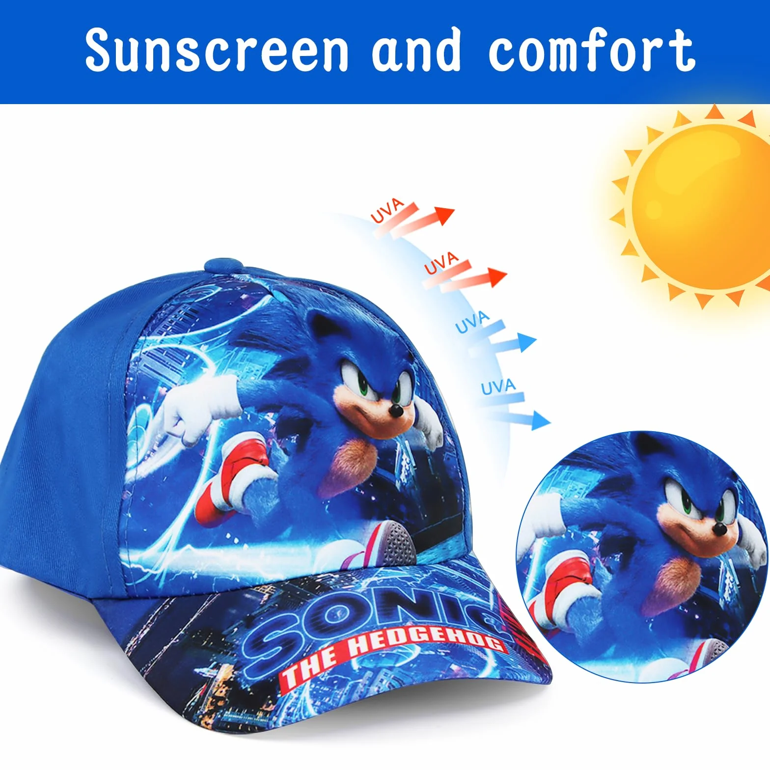2 sztuki Fro-Zen Czapka z daszkiem, Czapka z daszkiem Fro-Zen Sun Adjustable Baseball Cap Anti-UV Baseball Cap dla dziewczyn, dla chłopców Prezenty, 2 sztuki, 48-53