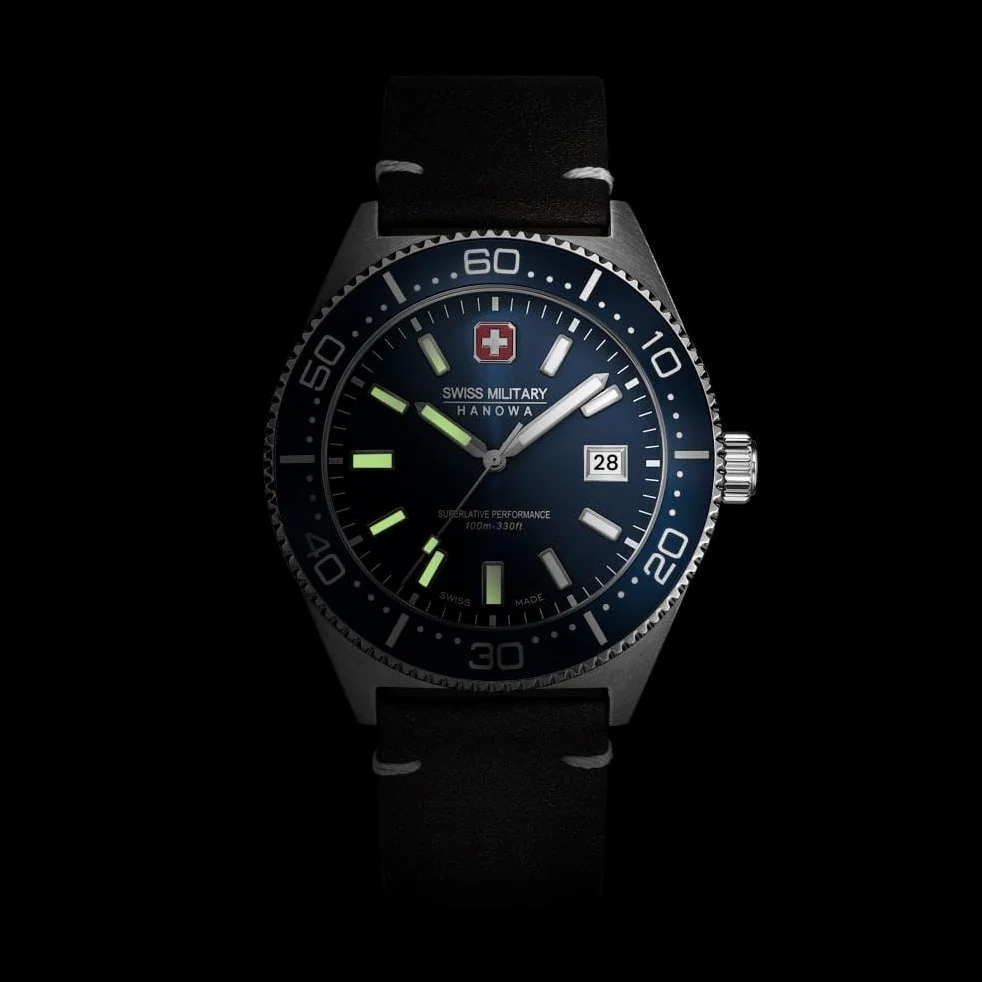 Swiss Military Hanowa Nomad SMWGB0004902-SET Męski zegarek analogowy z niebieską tarczą