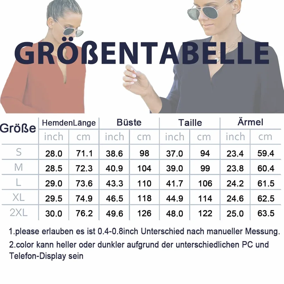 Elegancka bluzka damska z dekoltem w kształcie litery V, z długim rękawem, do pracy, na co dzień, tunika, Henley, koszulka z długim rękawem, jednokolorowa, luźna bluzka
