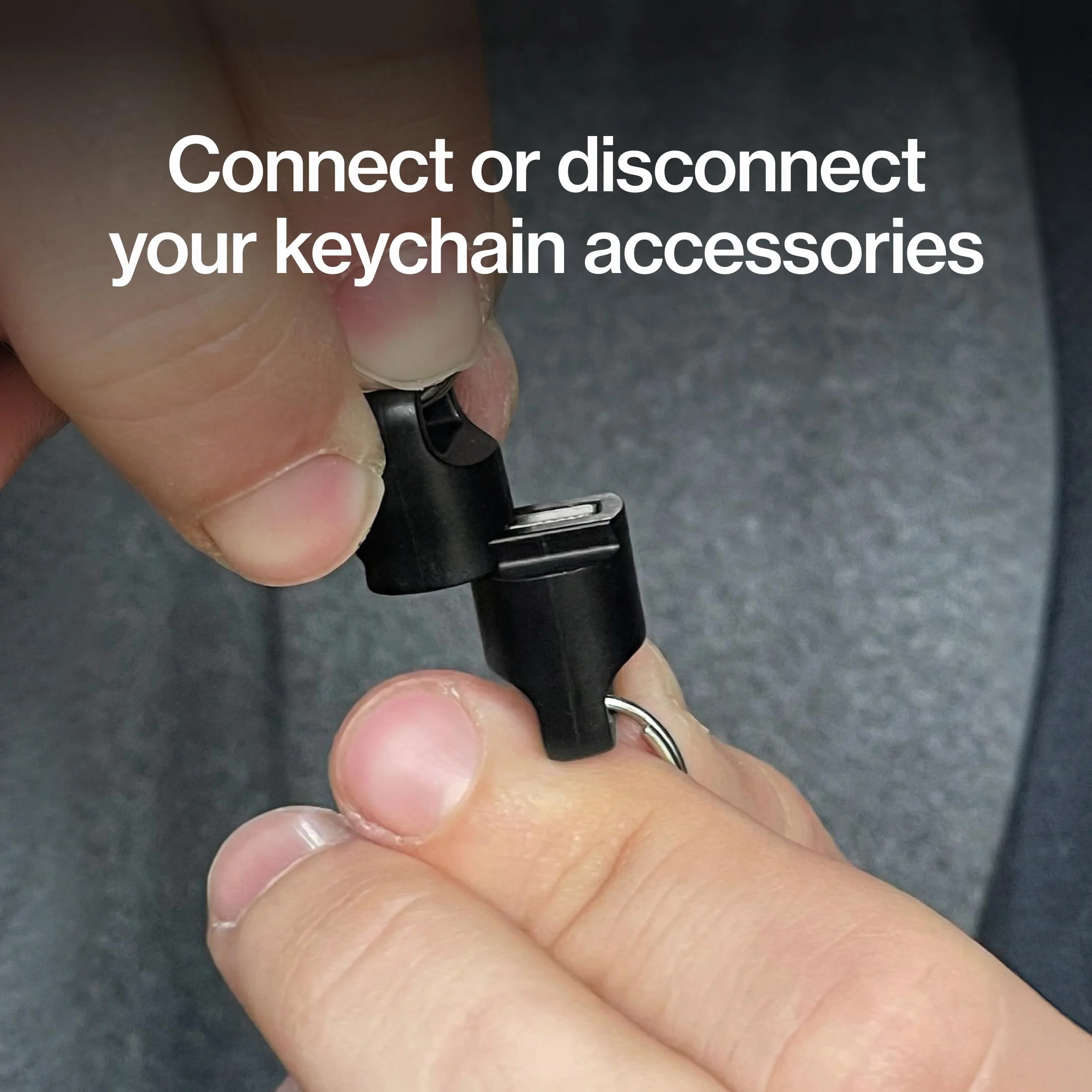 KeySmart MagConnect Pro Magnetyczny uchwyt na klucze do torebki, breloczki do kluczy samochodowych – zdejmowany brelok do kluczy szybkiego zwalniania, Czarny (3 szt.), 3 Pack