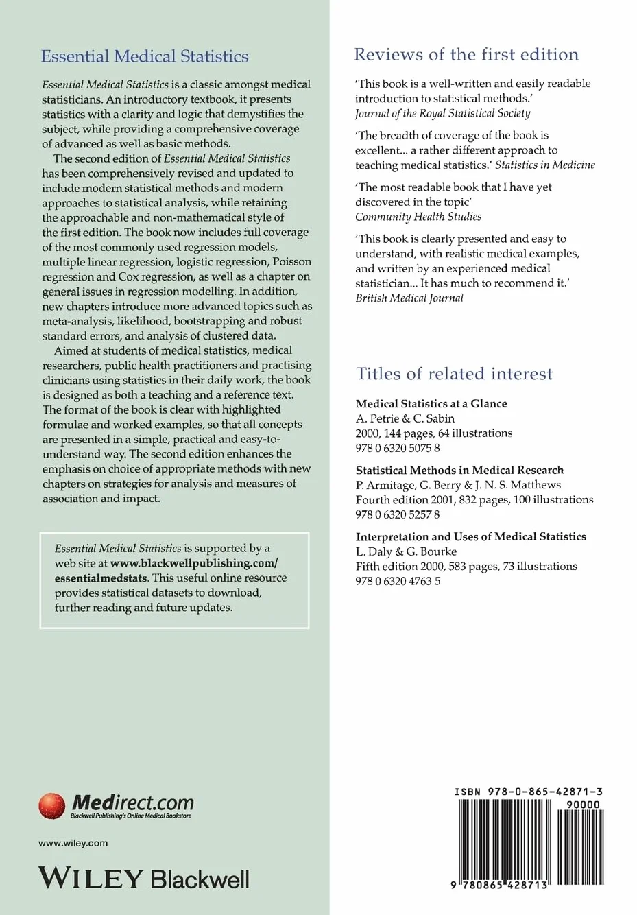 Essential Medical Statistics: 11