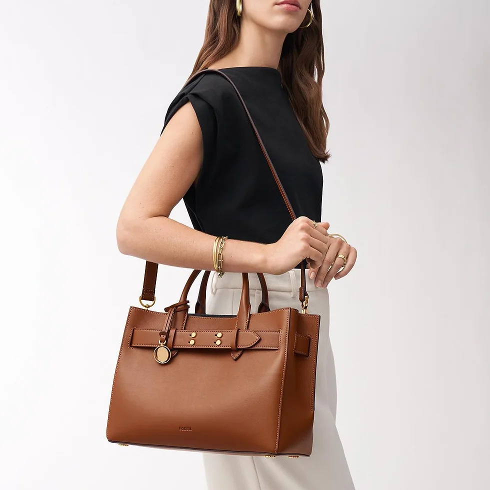 Fossil Damska torba Gilmore brązowa skórzana Satchel ZB1931200