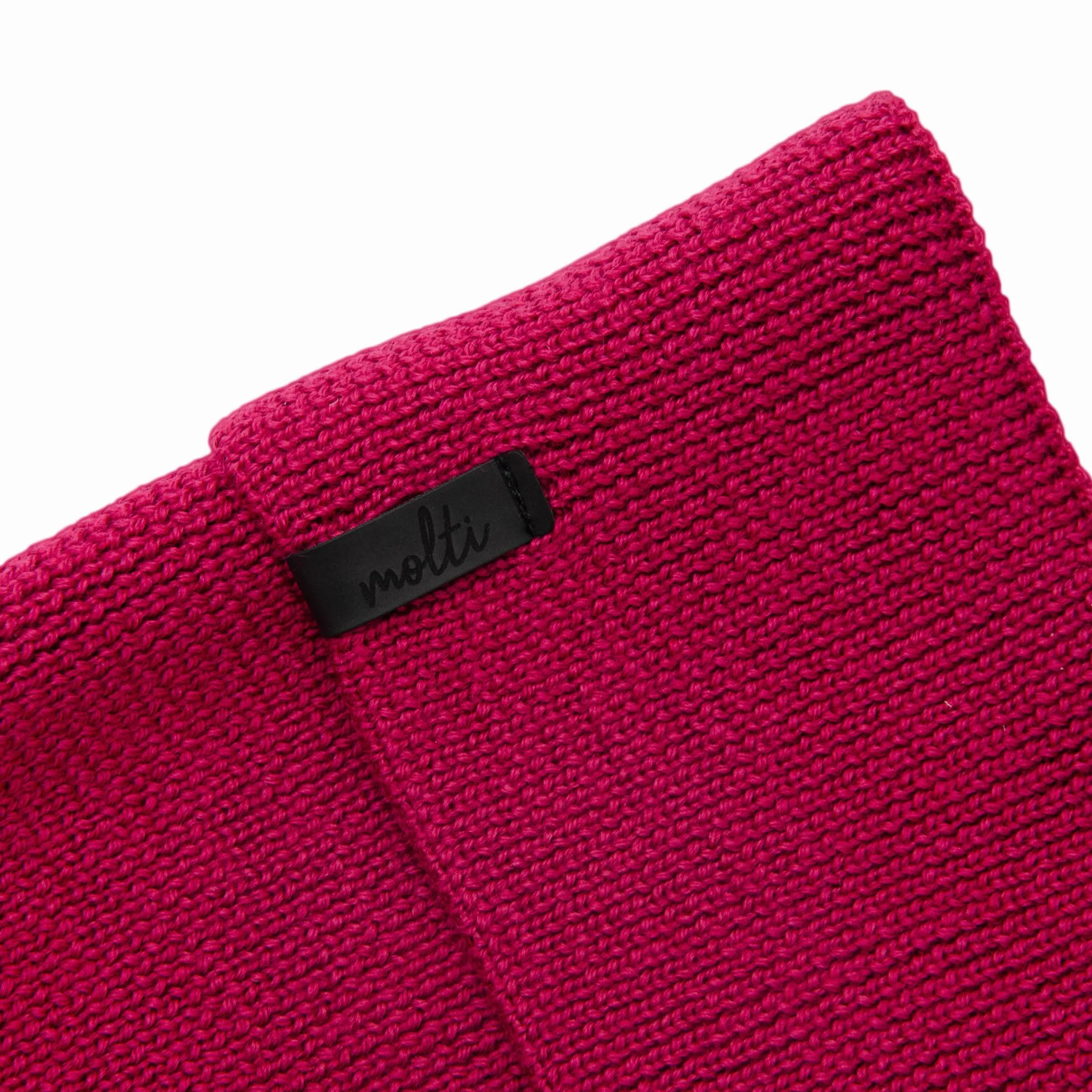 molti Damska czapka w 100% z wełny merynosów – ciepła czapka Slouch Beanie jesień/zima | oddychająca i miękka | rozmiary: 55-60 kolorów do wyboru