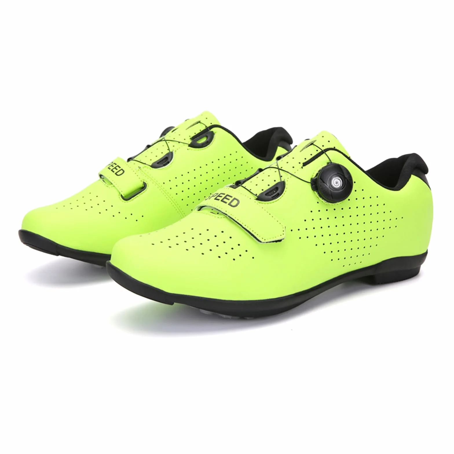 LZQpearl Trampki Rowerowe, Górskie Trampki Rowerowe I Szosowe Z Gumową Podesztywą Buty Rowerowe Bez Blokady System Sznurowania Szybkie Obrót Yellow, 45