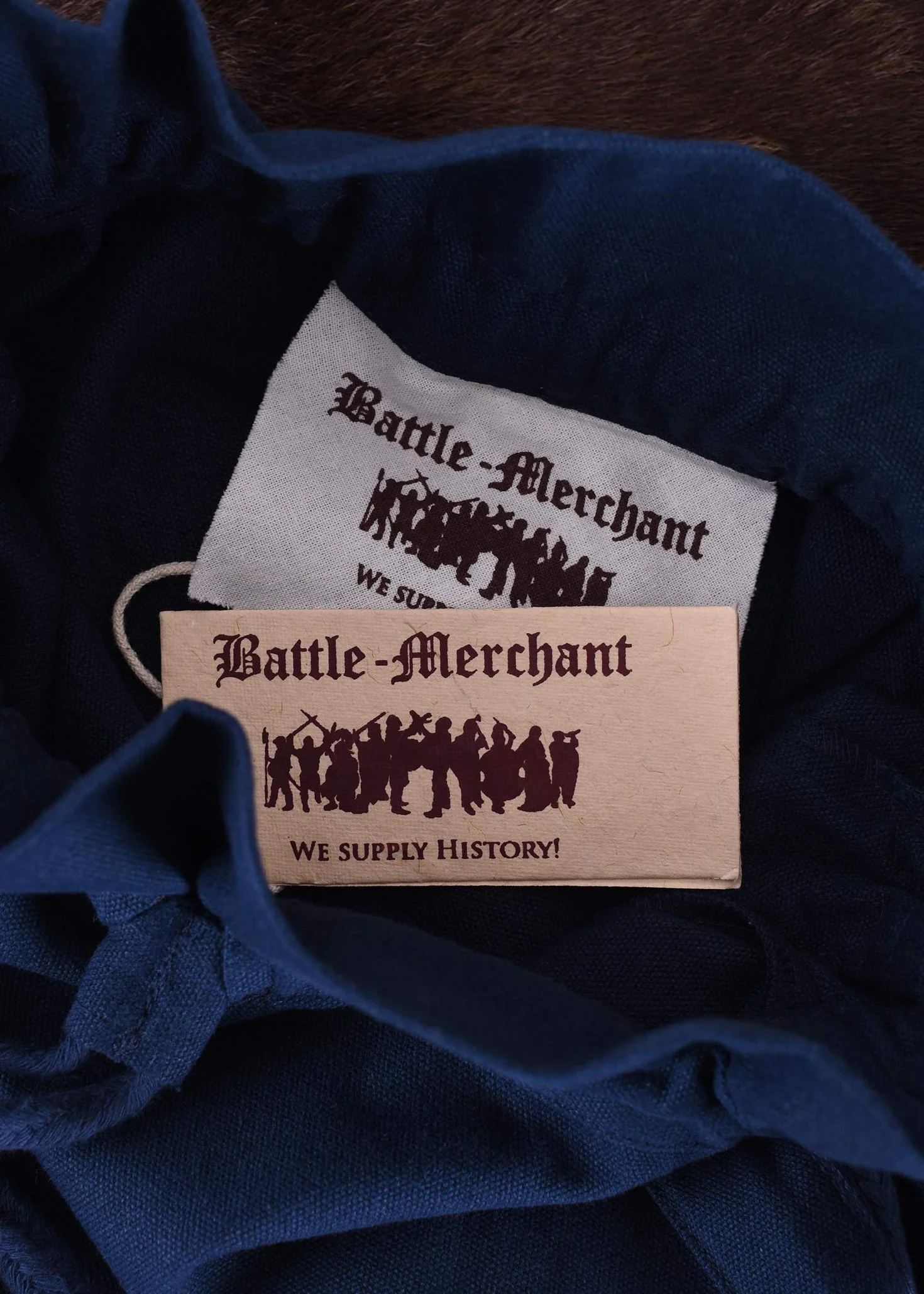 Battle-Merchant Średniowieczna torba na ramię dla kobiet i mężczyzn z bawełny | torba na ramię lub torba na ramię z płótna | karnawałowa torba pielgrzymska z materiału, różne kolory, niebieski, jeden