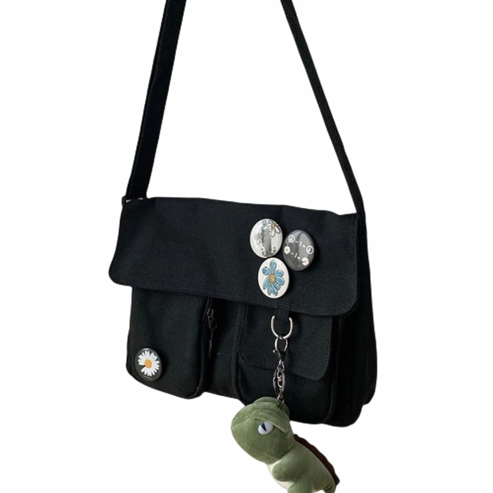 MOGSA Torba na ramię moda damska płócienne torby na ramię dla młodzieży na co dzień damskie torby crossbody o dużej pojemności solidne torebki torby kurierskie dla kobiet