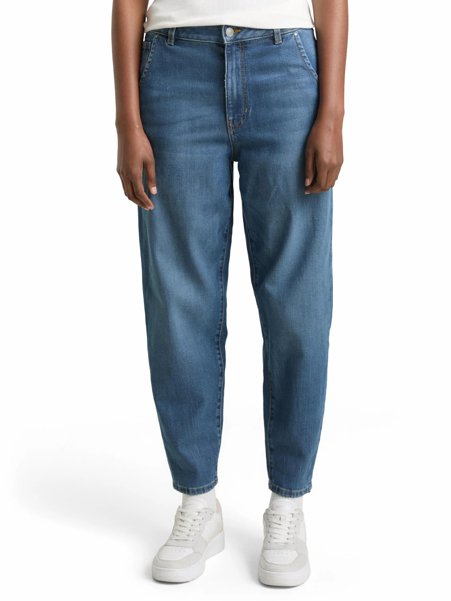 TOM TAILOR Denim Damski Barrel Mom Fit Vintage dżinsy