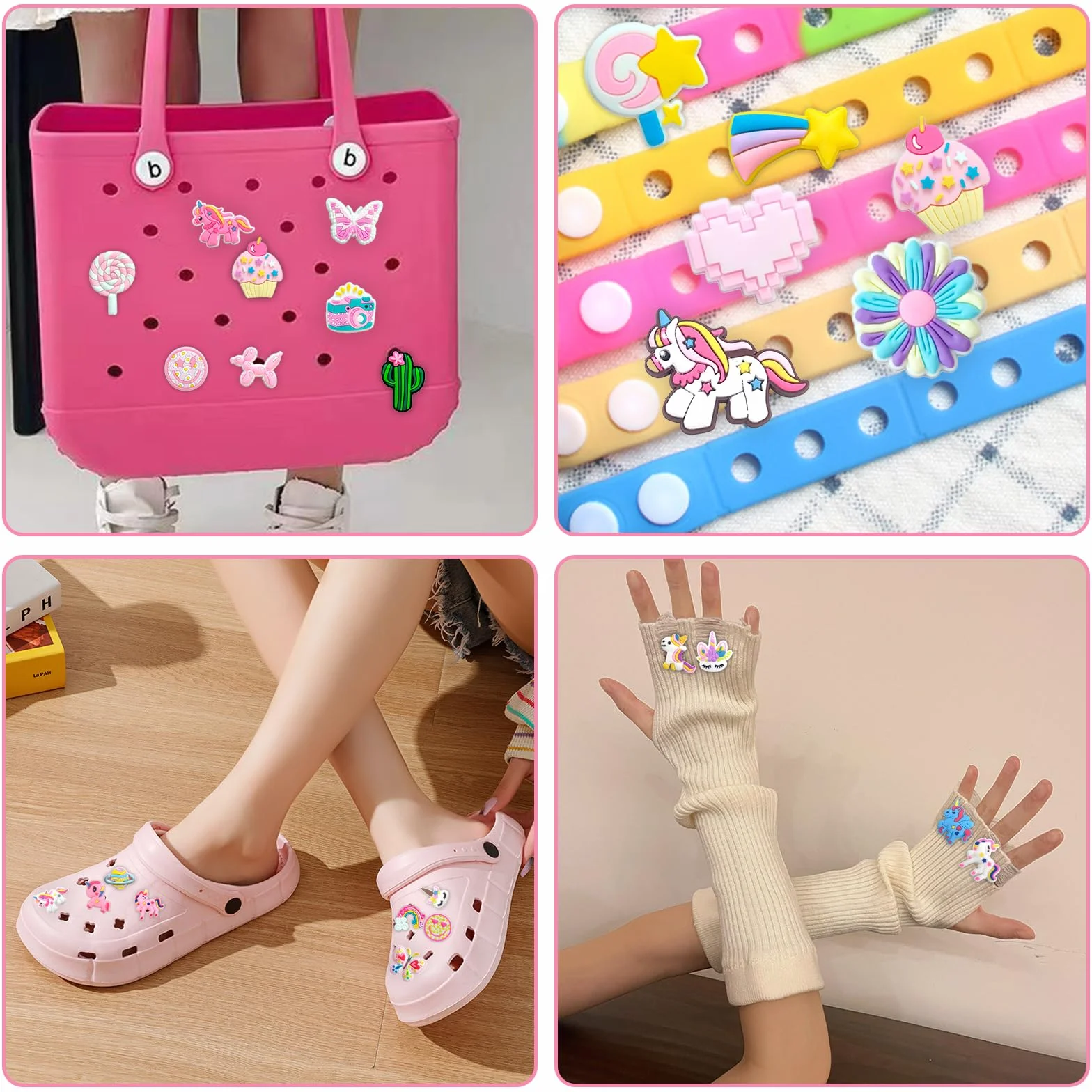 25 sztuk kreskówkowych dekoracji do Crocs, DIY przypinki dla dziecięcych chodaków, Zdejmowane plastikowe wisiorki i przypinki dla dziewczynek i młodzieży