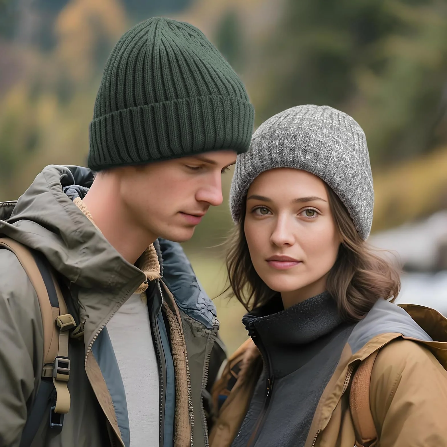 DRESHOW Czapki Damskie i Męskie z Satynową Podszewką Czapka Zimowa z Dzianiny z Jedwabistą Podszewką Czapka Unisex Miękka i Ciepła na Zimę Czapka z Daszkiem