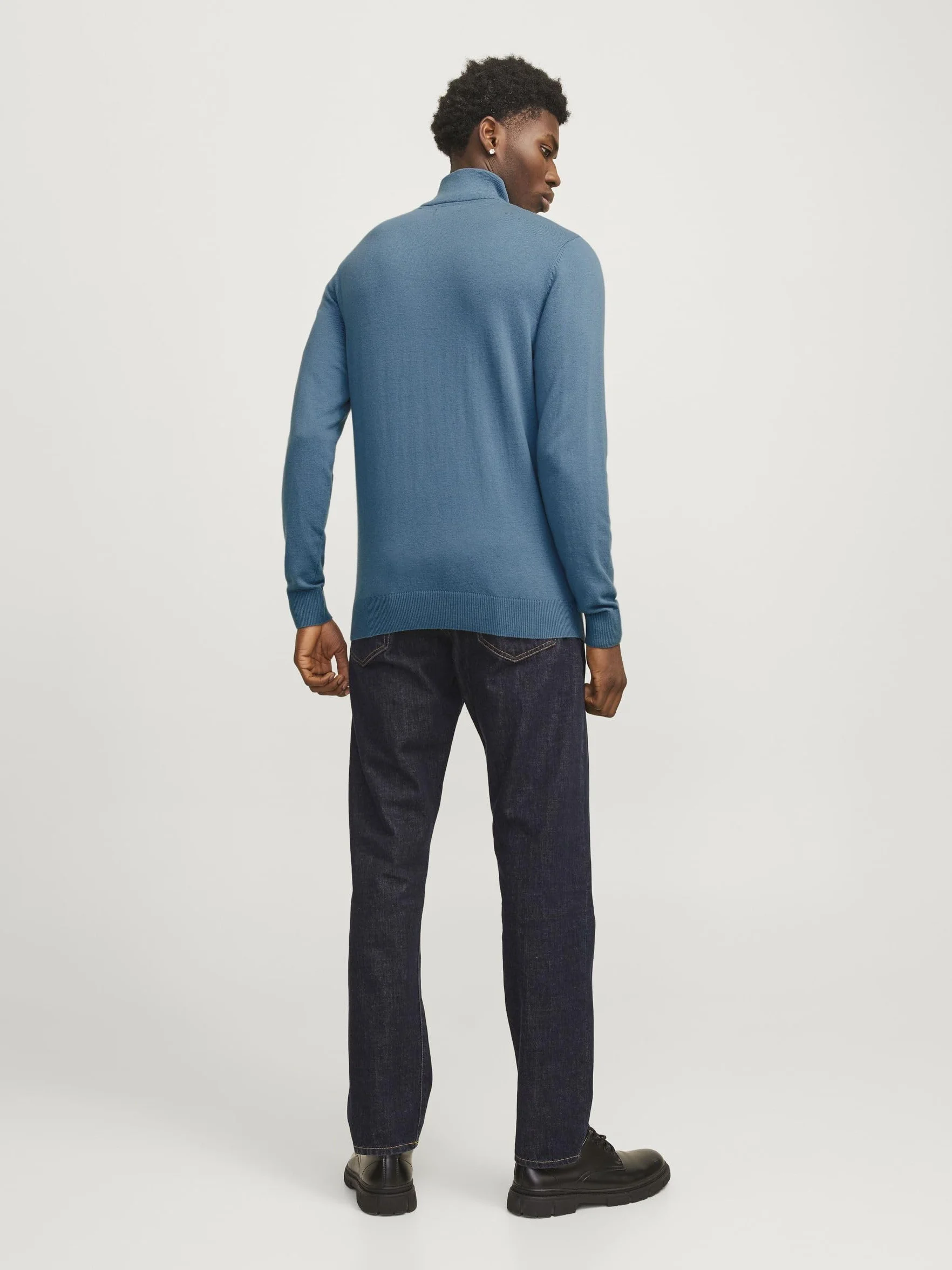 Jack & Jones JJEEMIL Knit Half Zip Noos, Oceanview, S