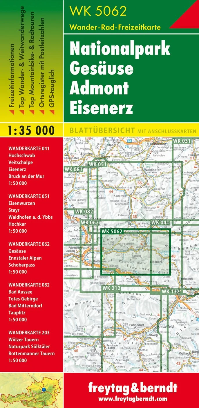 NATIONALPARK GESAUSE ADMONT: Serie Wandern + Freizeit spezial. Ortsregister: WK 5062