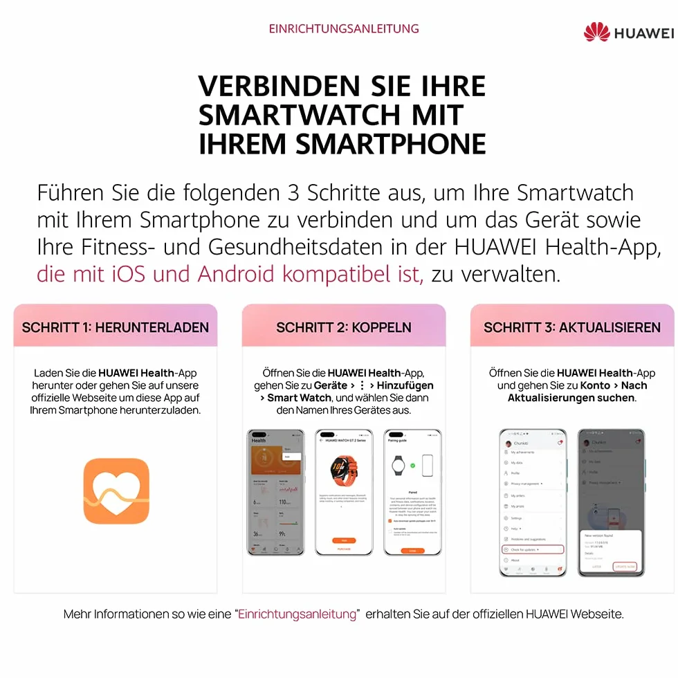 HUAWEI Smartwatch Watch GT 3 42 mm, długi czas pracy baterii, monitorowanie SpO2, dokładny monitoring tętna, 100+ trybów treningowych, połączenia Bluetooth,czarny