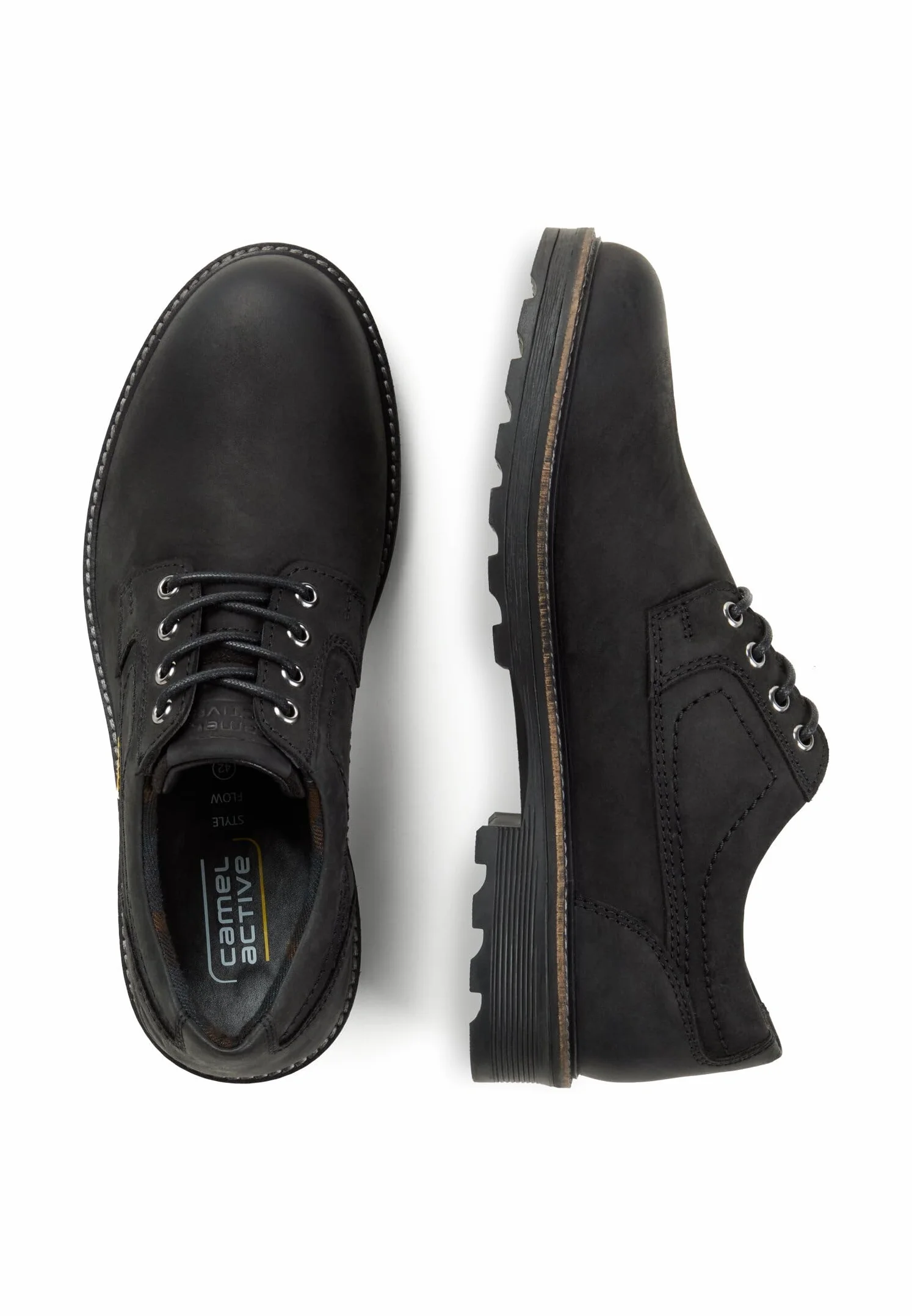 camel active Flow Oxford męskie buty sznurowane z prawdziwej skóry