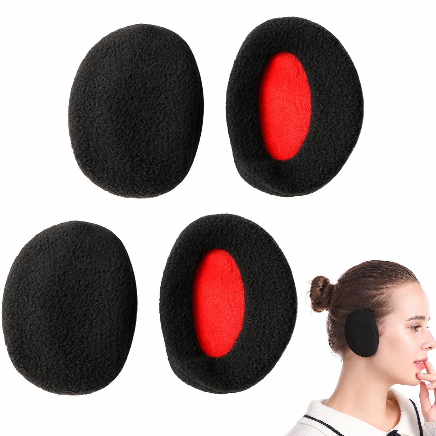 Nauszników, 2 Pary Warm Earmuffs, Ocieplacze Na Uszy, Zimowe Ocieplacze Uszu, Men's And Women's Warm Earmuffs, Urocze Nauszniki Ciepłe Wystające Miękkie Nauszniki Na Mroźną Zimę I Zimę