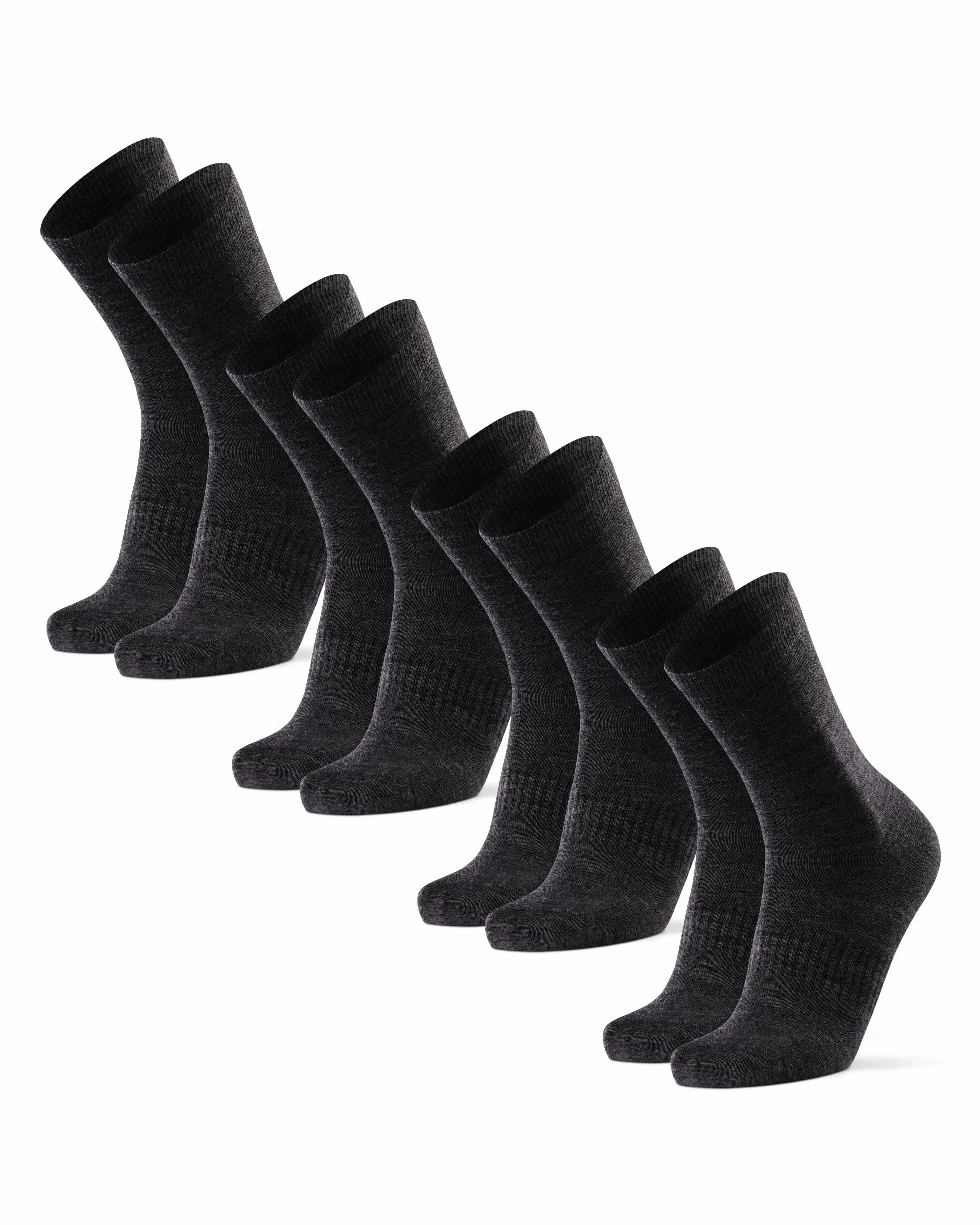 DANISH ENDURANCE Skarpety Liner Merino, Cienkie Skarpety Trekkingowe Zapobiegające Pęcherzom, Oddychające, dla Mężczyzn i Kobiet, Unisex, 2 lub 4-Pak