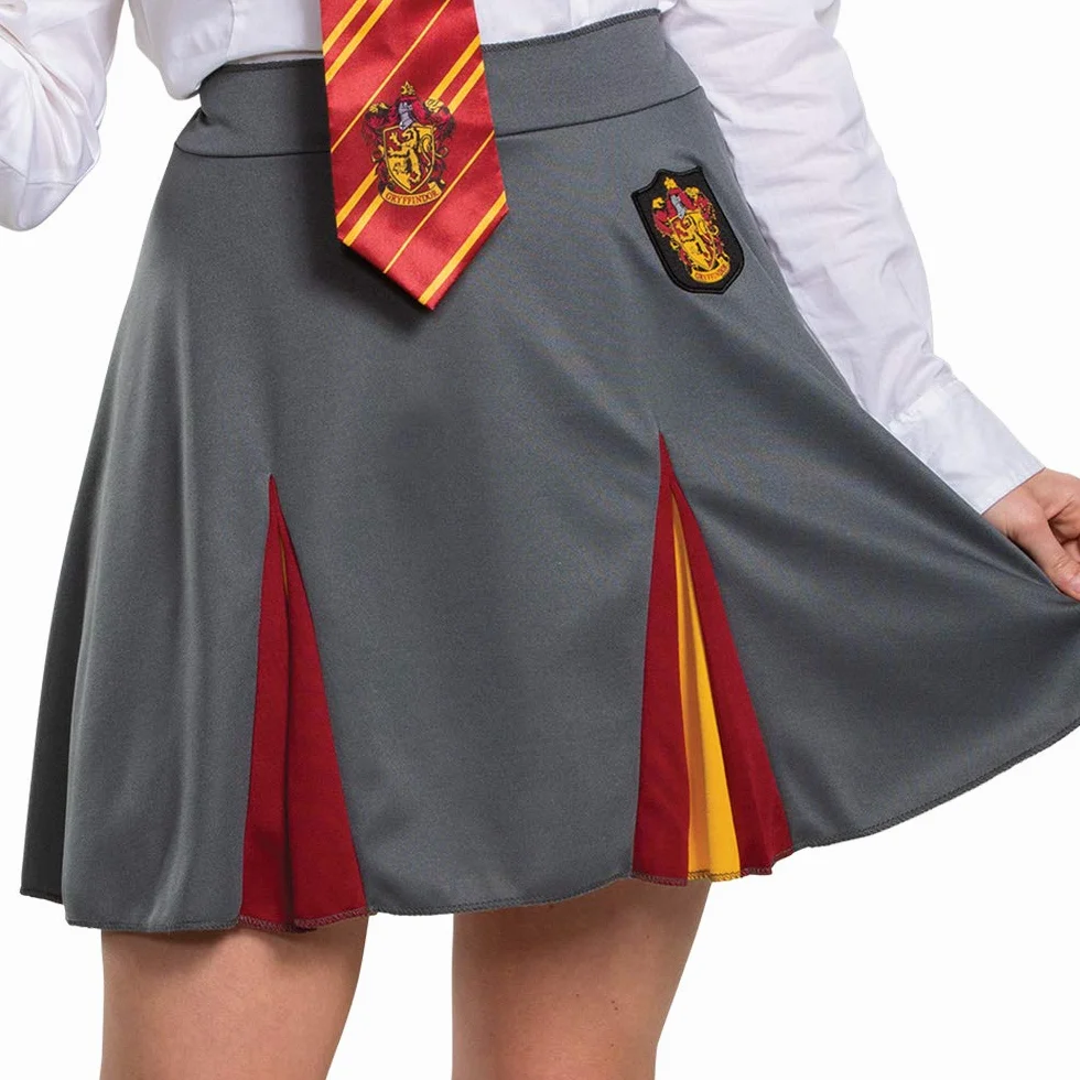 Disguise Women's Harry Potter Gryffindor Skirt Adult, Gray & Gold, Large (12-14)