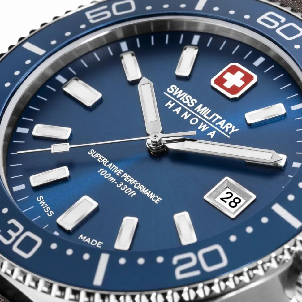 Swiss Military Hanowa Nomad SMWGB0004902-SET Męski zegarek analogowy z niebieską tarczą
