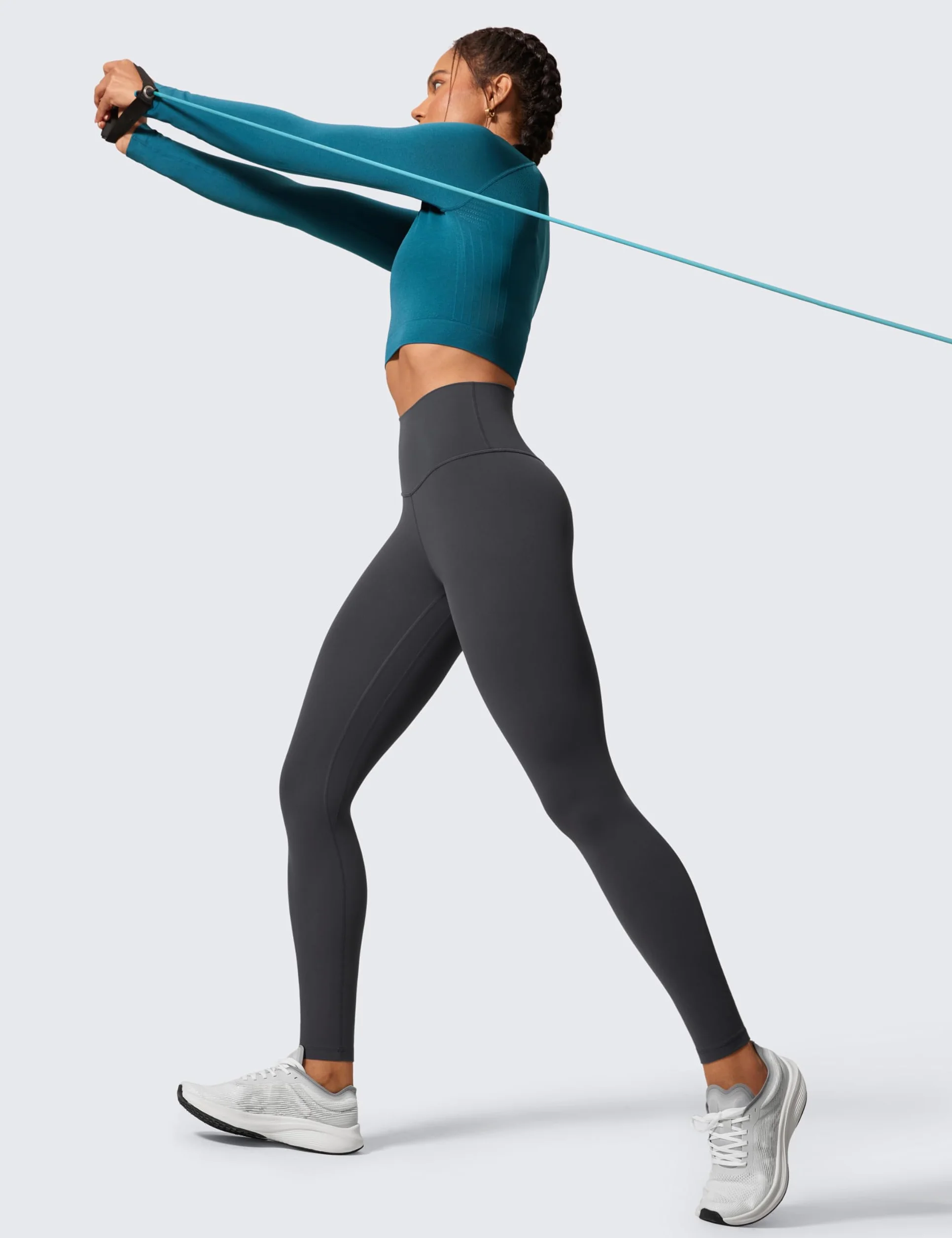 CRZ YOGA CRZ YOGA Damskie legginsy do ćwiczeń Butterlift z wysokim stanem, 28 cali – spodnie do pilatesu, do jogi, maślane, miękkie