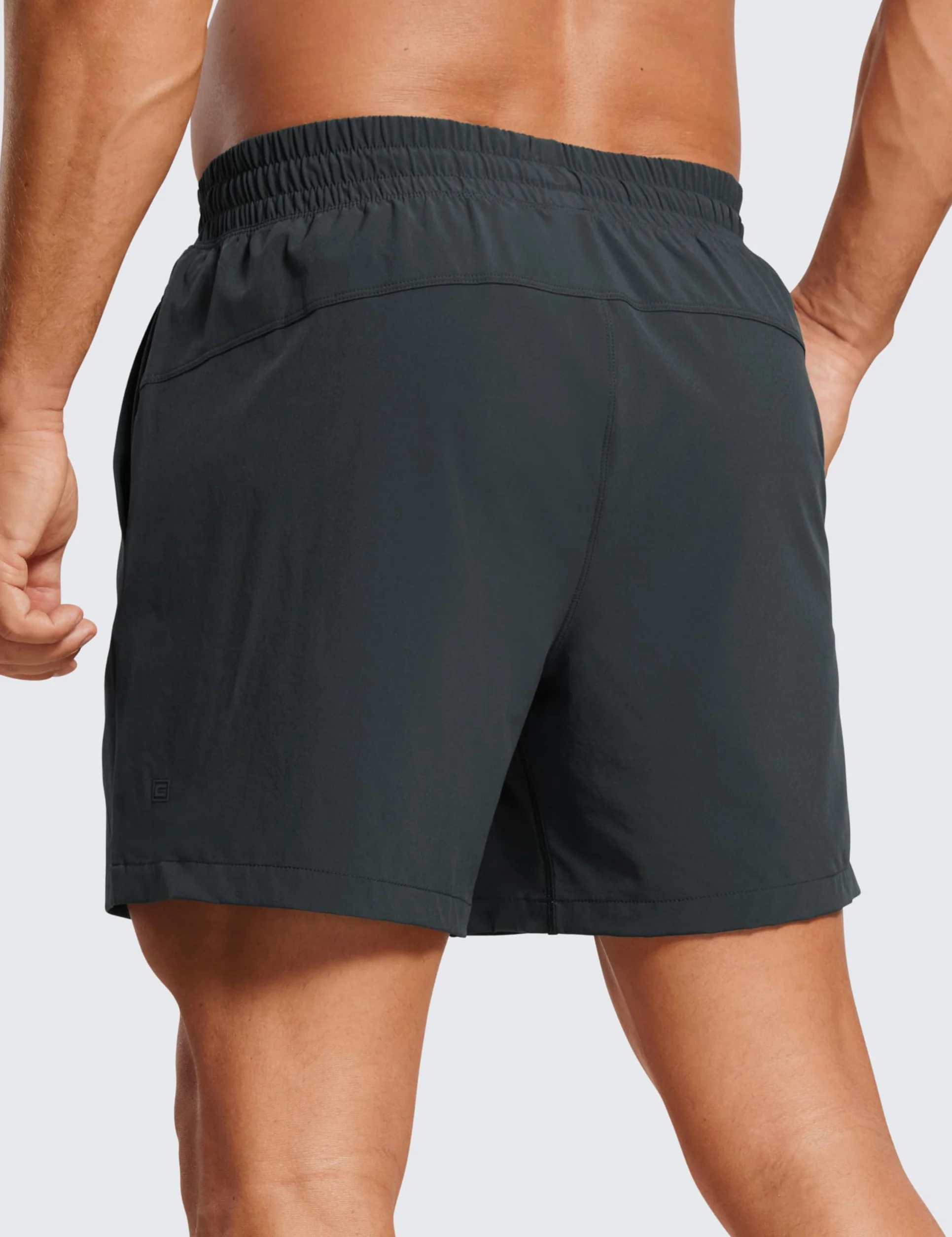 CRZ YOGA Męskie spodenki do biegania 2 w 1 5" - z podszewką do ćwiczeń szybkoschnące sportowe z kieszeniami