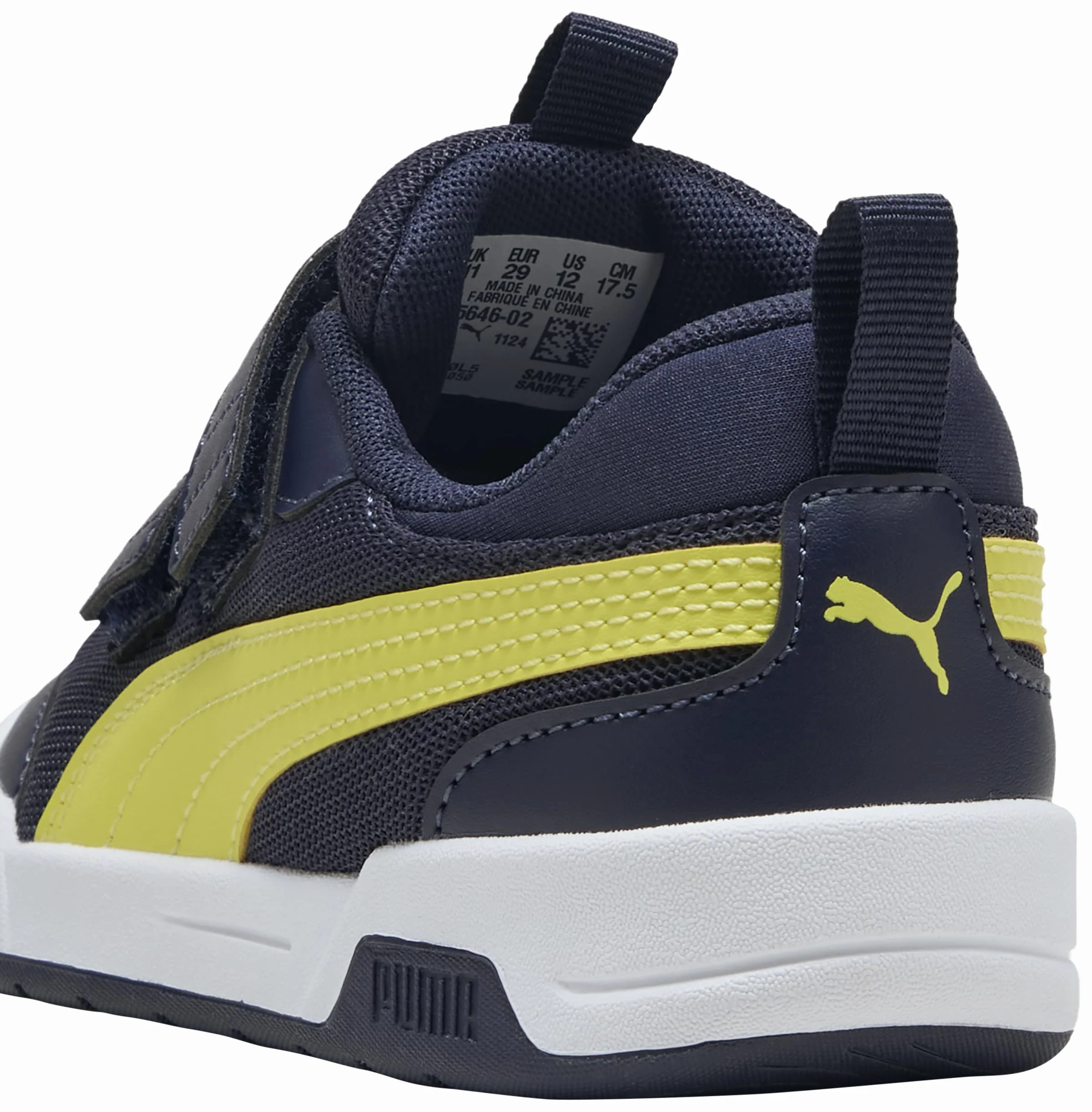 PUMA MULTIFLEX 2 MESH V PS Sneaker, Navy-LUX Lime, 11 UK Child, Puma Navy Lux Limonka, 29 EU