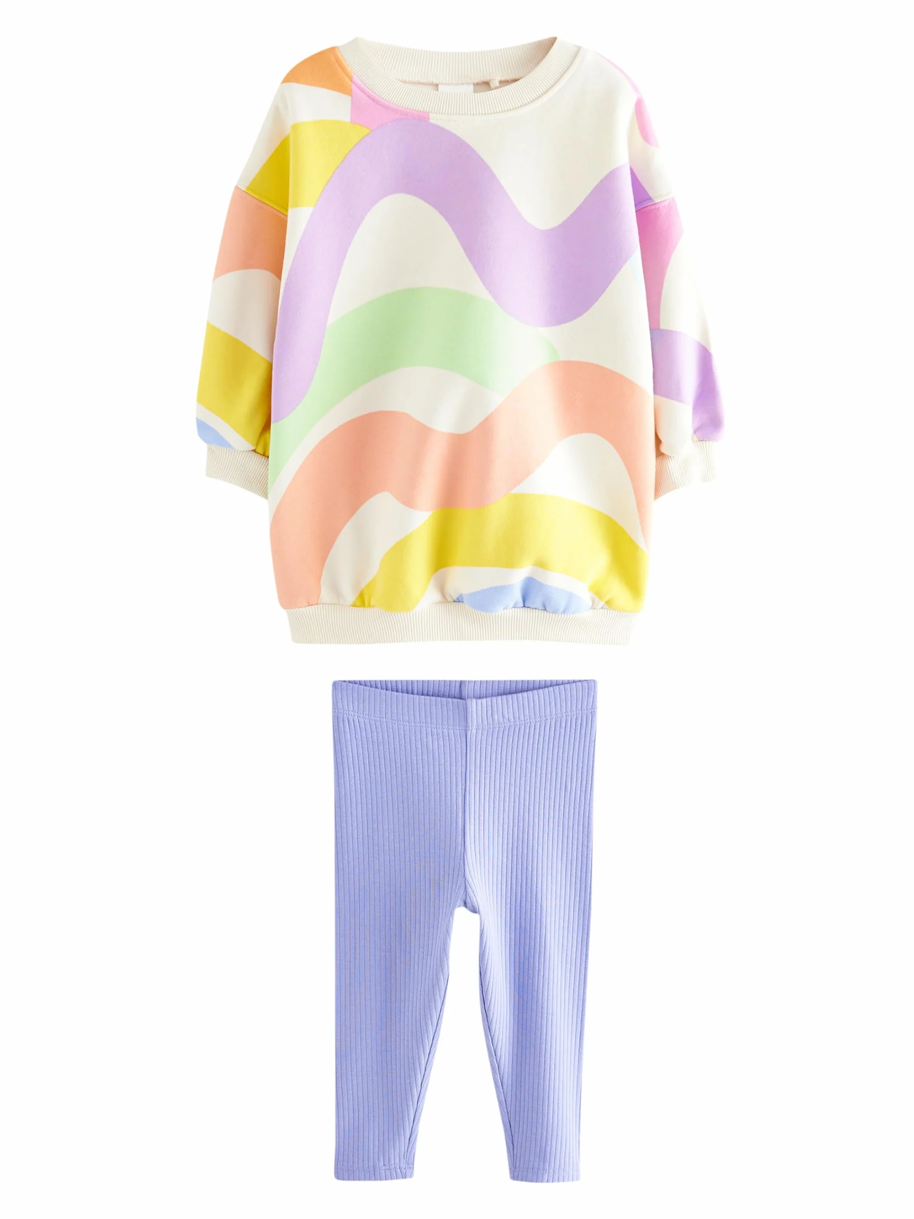 NEXT Młodsze dziewczynki Bluza i legginsy w komplecie