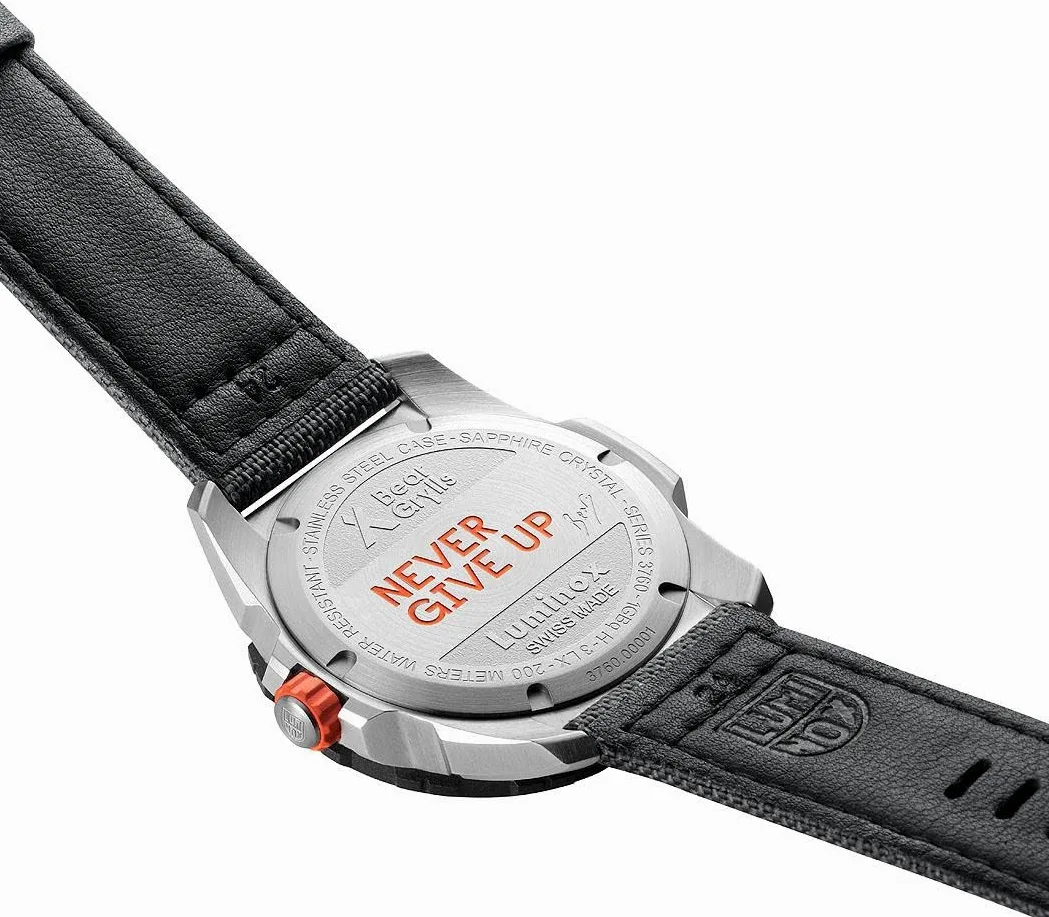 Luminox Męski analogowy szwajcarski mechanizm kwarcowy zegarek z bransoletką Cordura XB.3761, czarny, Nowoczesny