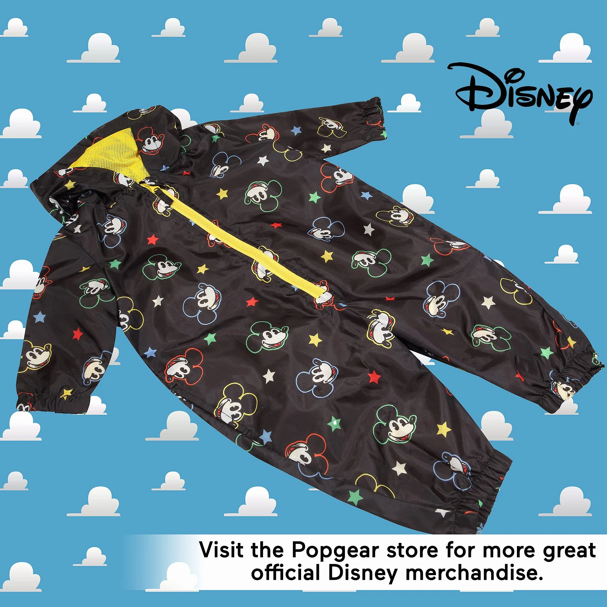 Disney Myszka Miki twarz AOP chłopięcy puddle Suit | Oficjalny produkt | Płaszcz Myszki Miki, Pomysł na prezent dla chłopców