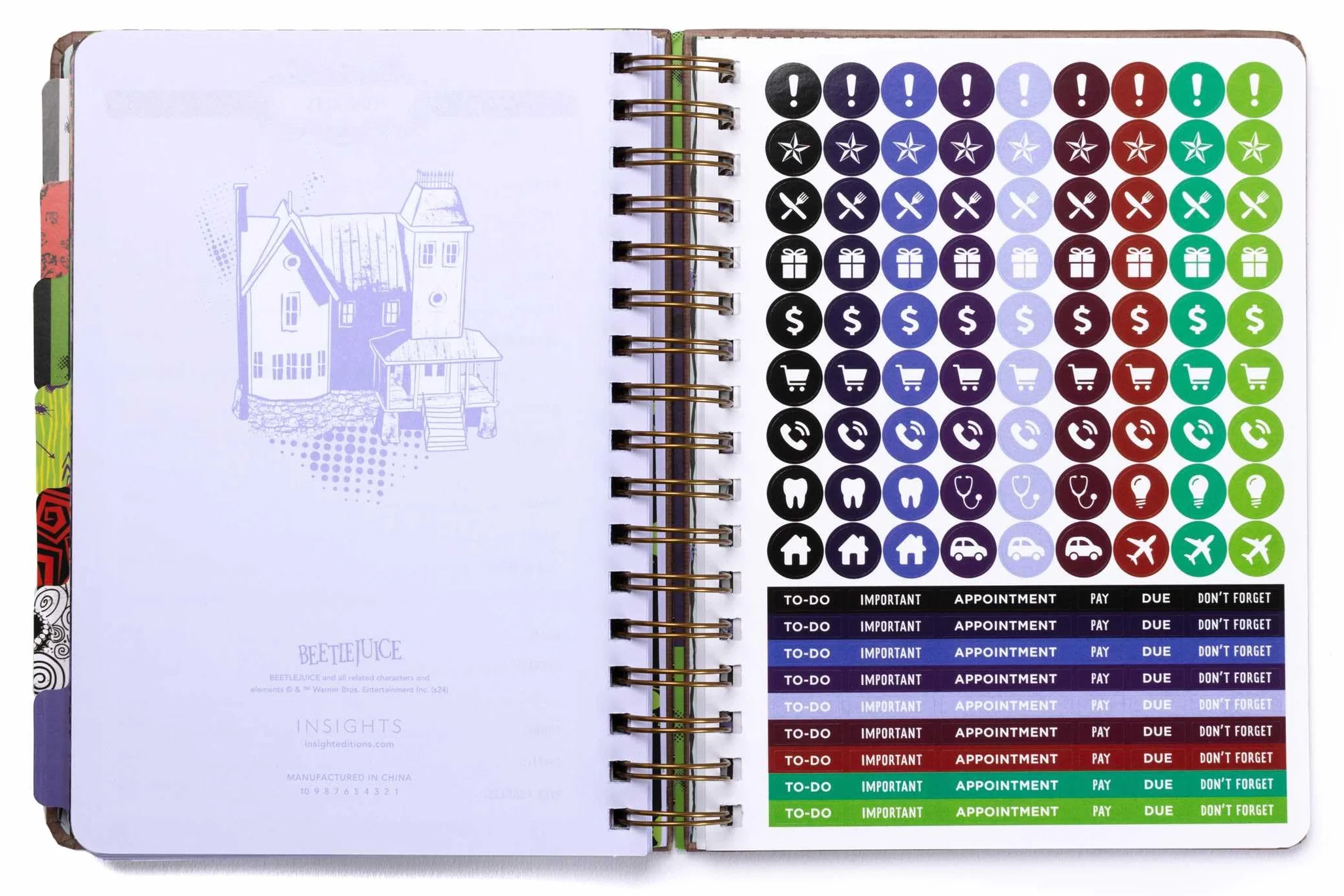 2025 Beetlejuice 13-Month Weekly Planner