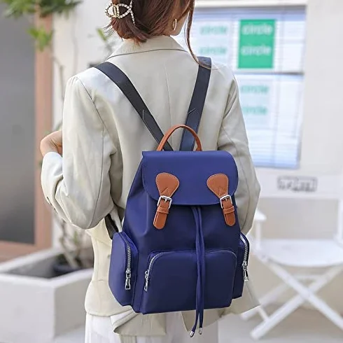 Plecak Pakiet kobiet plecak moda moda bagpak na ramię Back Bag Bag plecaki dla dziewcząt księgarń plecak plecak (Color : Blue with orange)