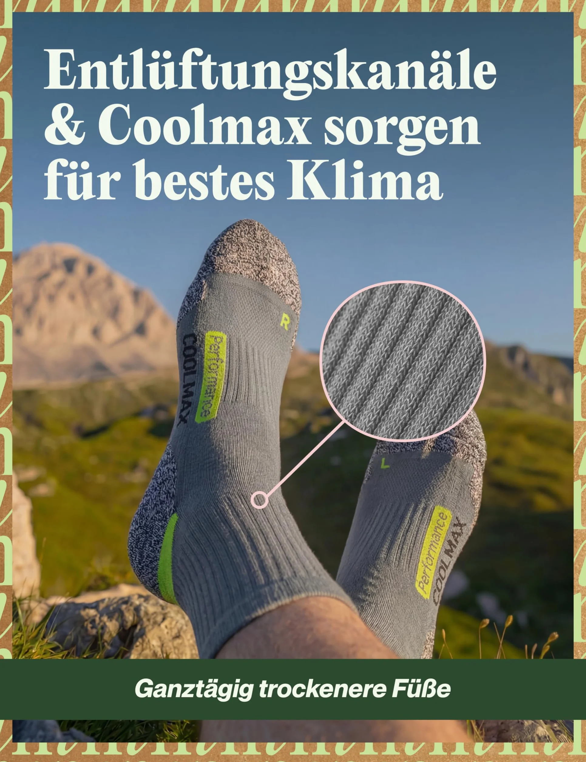 Piarini Coolmax 2 pary skarpet trekkingowych na lato, krótkie, oddychające, zapobiegające powstawaniu pęcherzy i posltert, skarpety trekkingowe na zewnątrz, dla kobiet i mężczyzn, rozm. 35-38 do 47-50