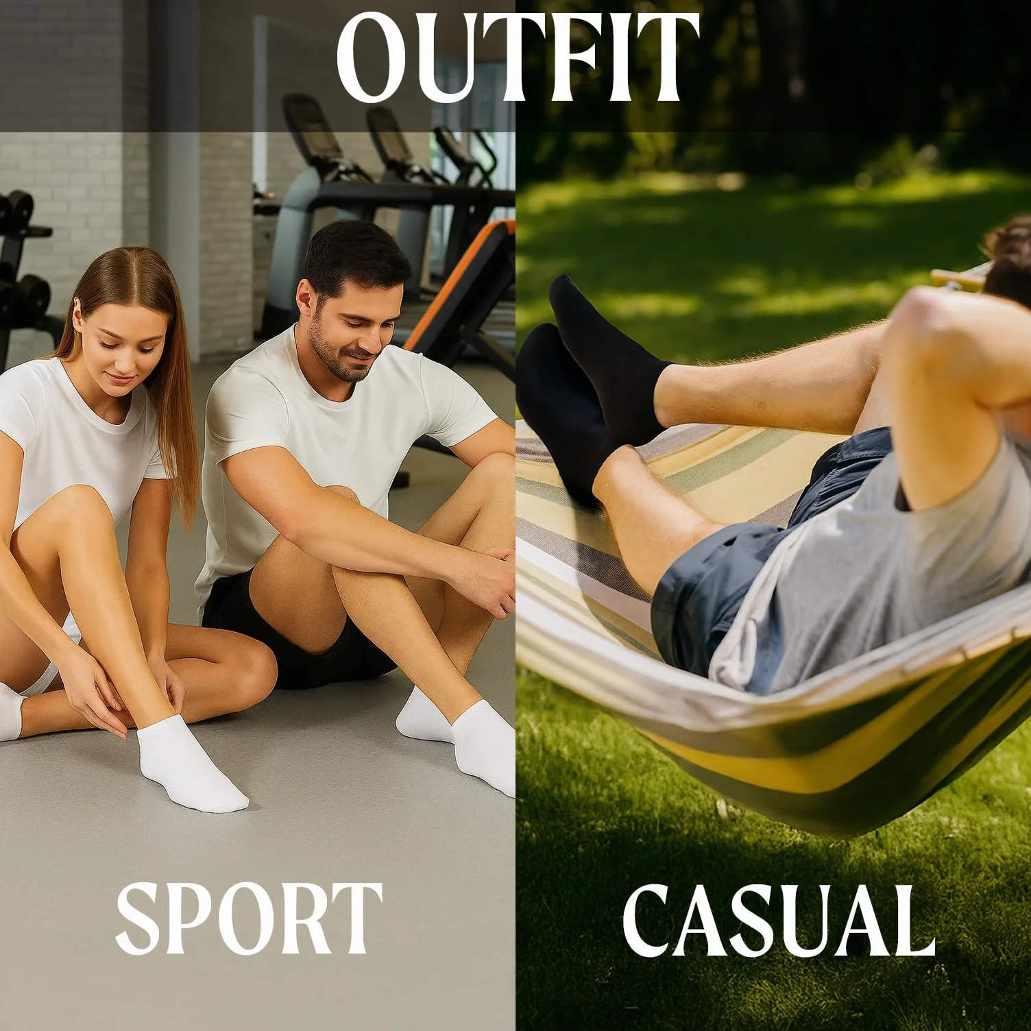 CALZITALY 6 par skarpet unisex z mikrofibry | Biały, Czarny, Naturalny | 35/40, 41/46 | Wyprodukowano we Włoszech