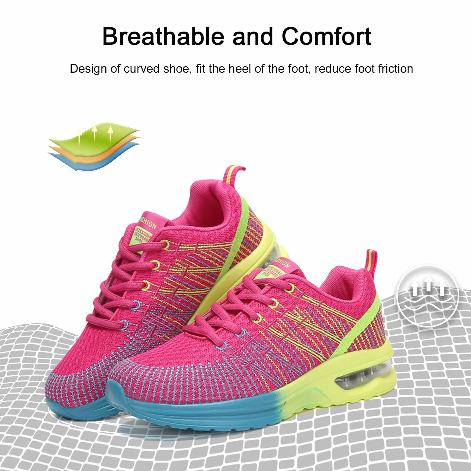 Hitmars Damskie buty do biegania, lekkie buty gimnastyczne, oddychające, szerokie dopasowanie, trampki, sportowe, damskie buty do chodzenia, poduszka powietrzna, buty do joggingu, na co dzień, rozmiar