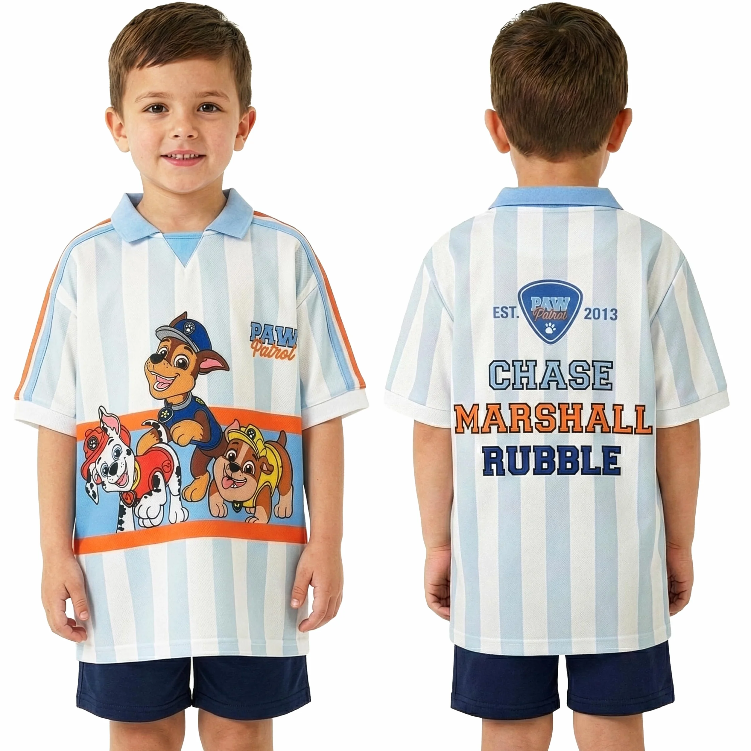 PAW Patrol T-shirt, Oversize’Owa Koszulka Piłkarska Dla Chłopców Z Chase Em, Marshall I Rubble, Chłopięcy T-shirt Piłkarski