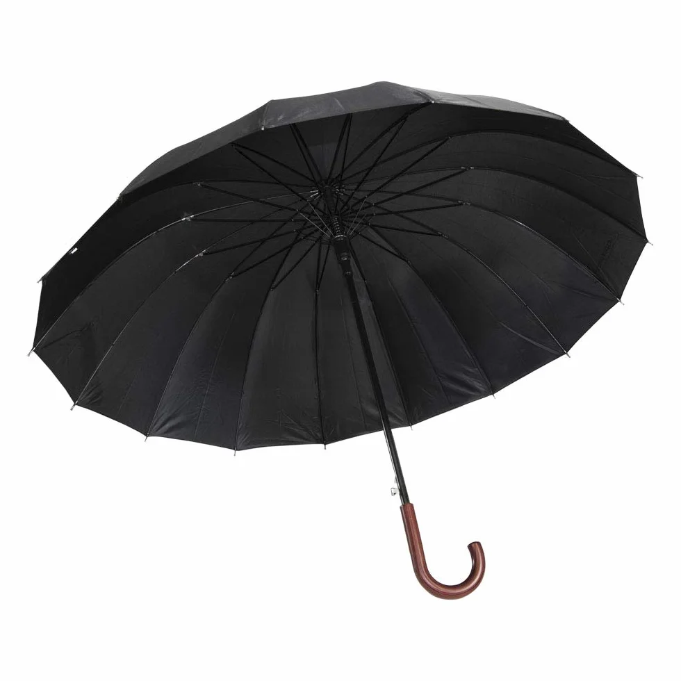Esperanza Parasol London Stick 110 cm, czarny, czarny, 110 centimeters, Parasol w sztyfcie