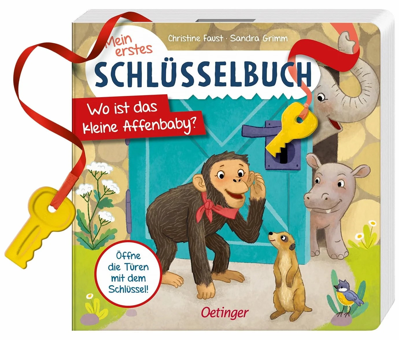 Mein erstes Schlüsselbuch. Wo ist das kleine Affenbaby?: Spielbuch mit Schlüssel und Türklappen zum Öffnen für Kinder ab 2 Jahren