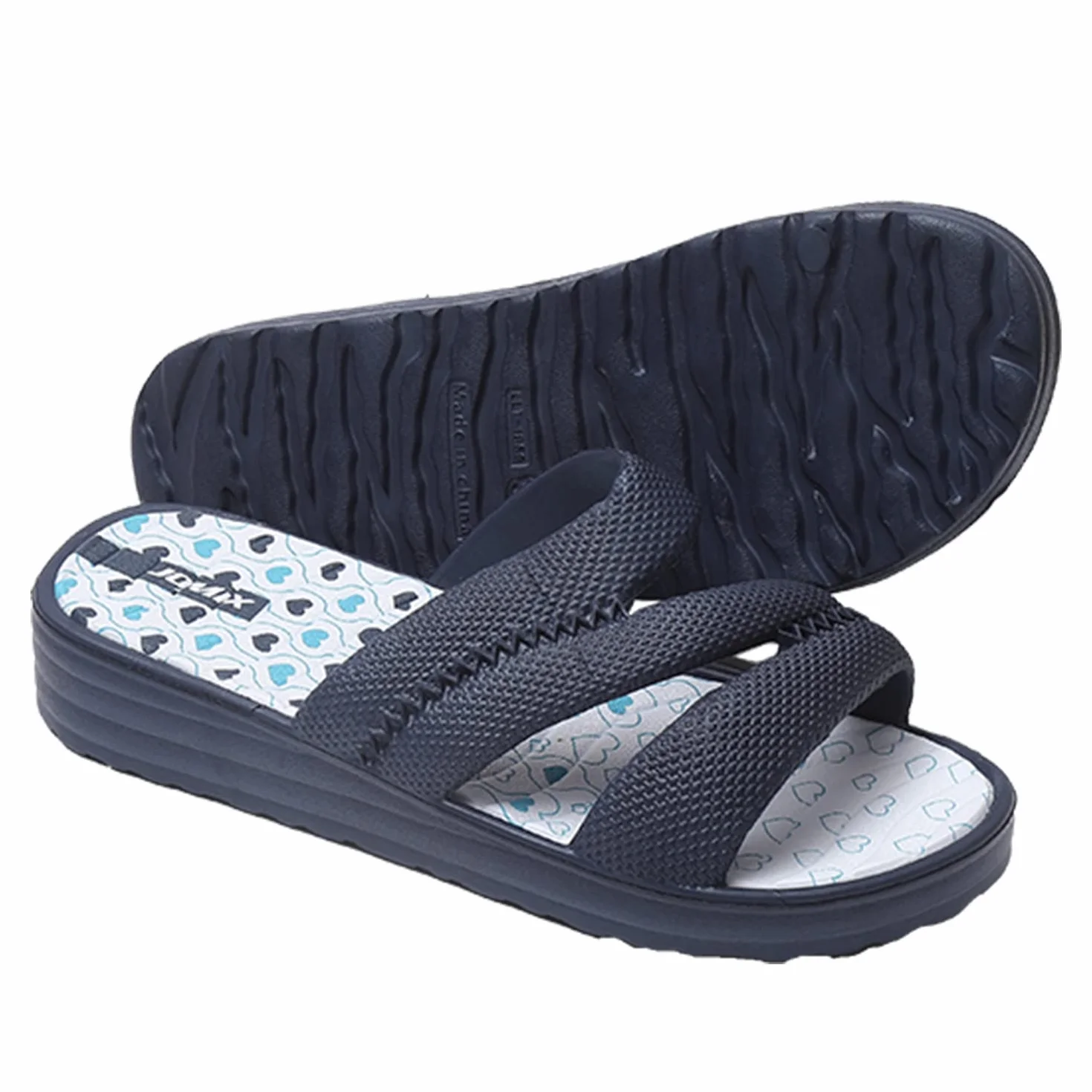 JOMIX Klapki damskie, letnie sandały z korkową wkładką, eleganckie, płaskie sandały plażowe, miękkie kwiaty, wędrówki, morze, plaża, kapcie
