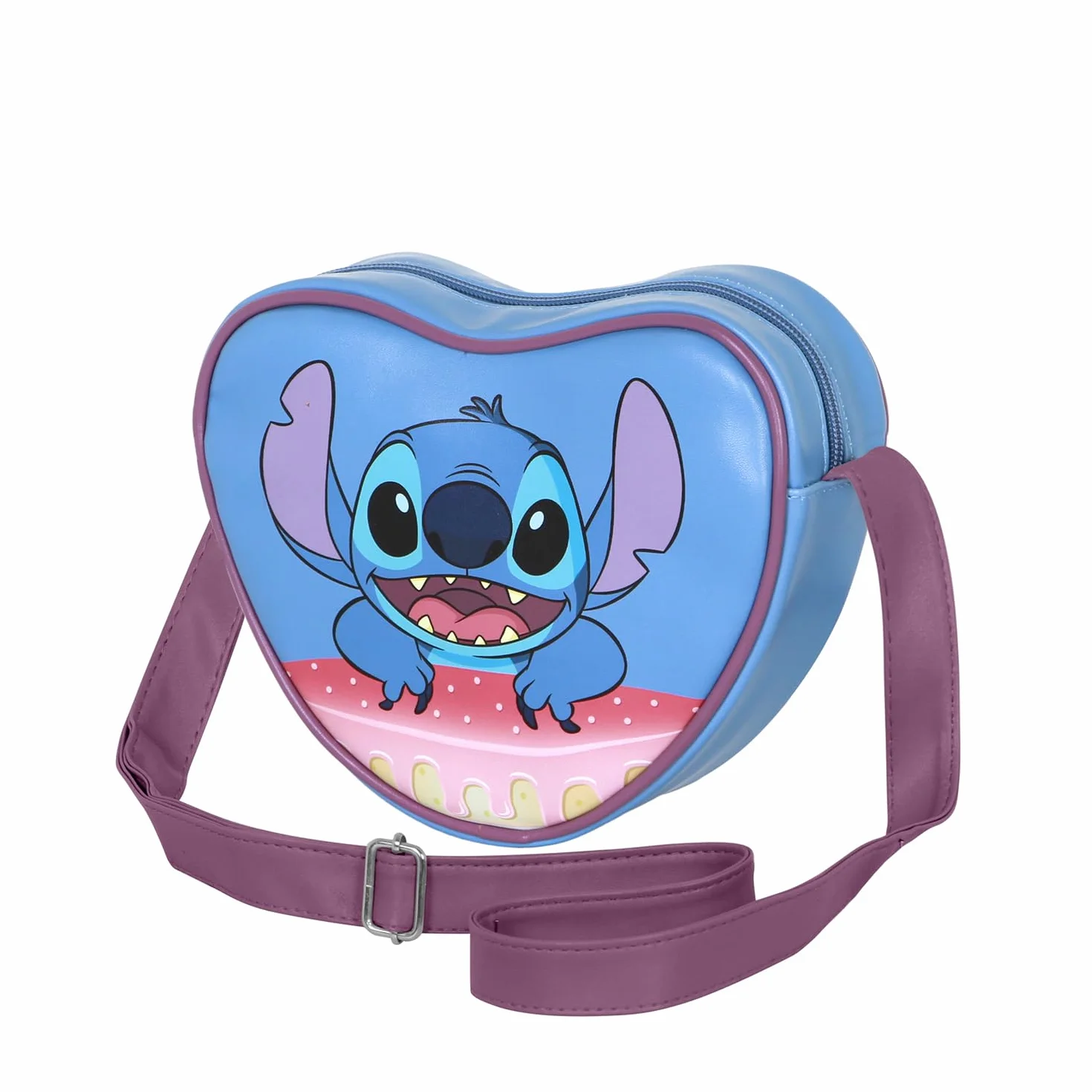 Disney Lilo and Stitch Cake-Casual Heart torba na ramię, niebieska, 21 x 15,5 cm, Niebieski Lilo i Stitch, Jeden rozmiar, Torba na ramię w kształcie serca