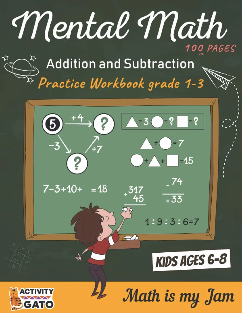 Mental Math Practice addition and subtraction Workbook grades 1-3 ages 6-8: 100 Math puzzle book for kids elementary school for 6-8 years | Logical ... | Math exercise first second and third grades