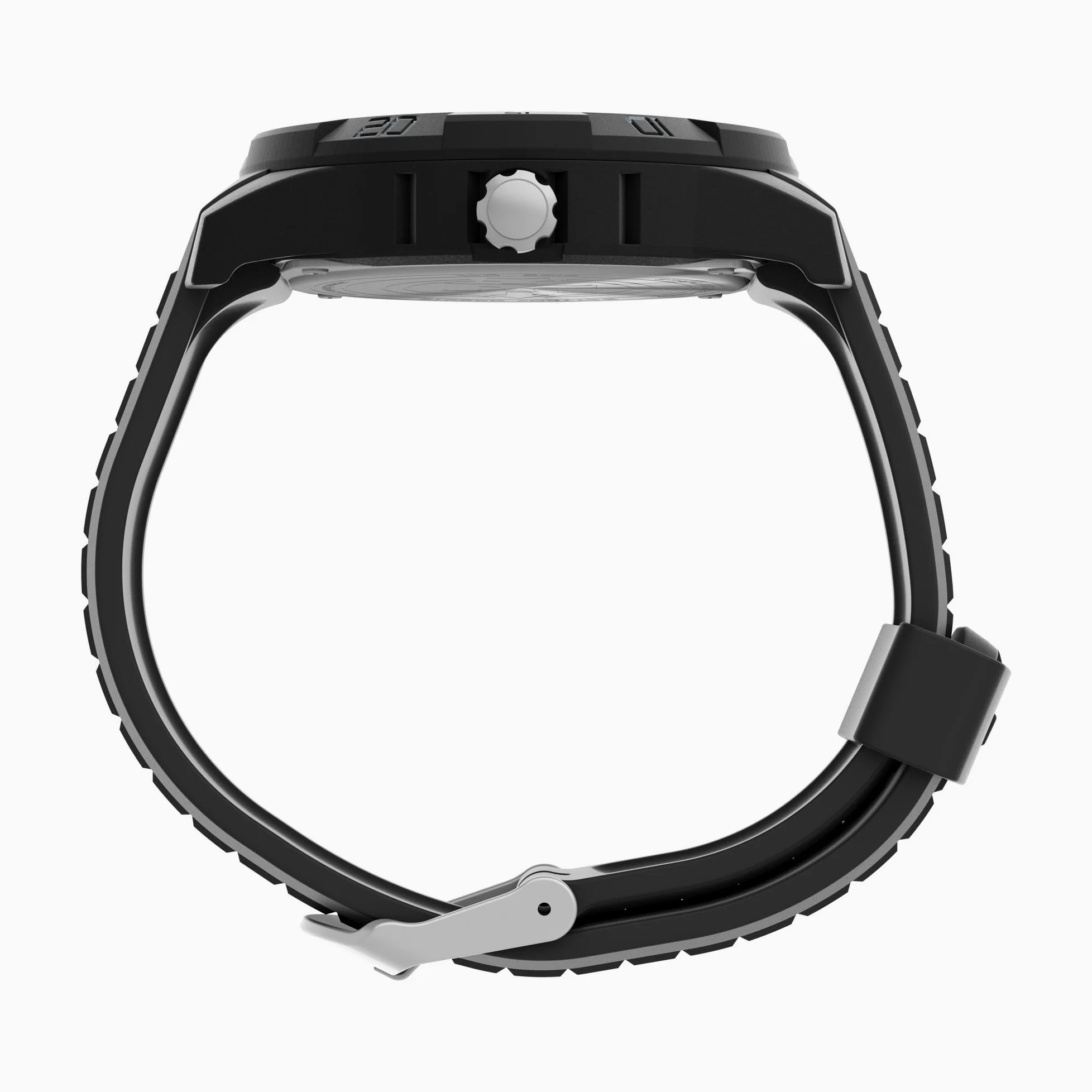 Timex Męski wytrzymały analogowy zegarek kwarcowy z wyświetlaczem chronografu i plastikowym paskiem