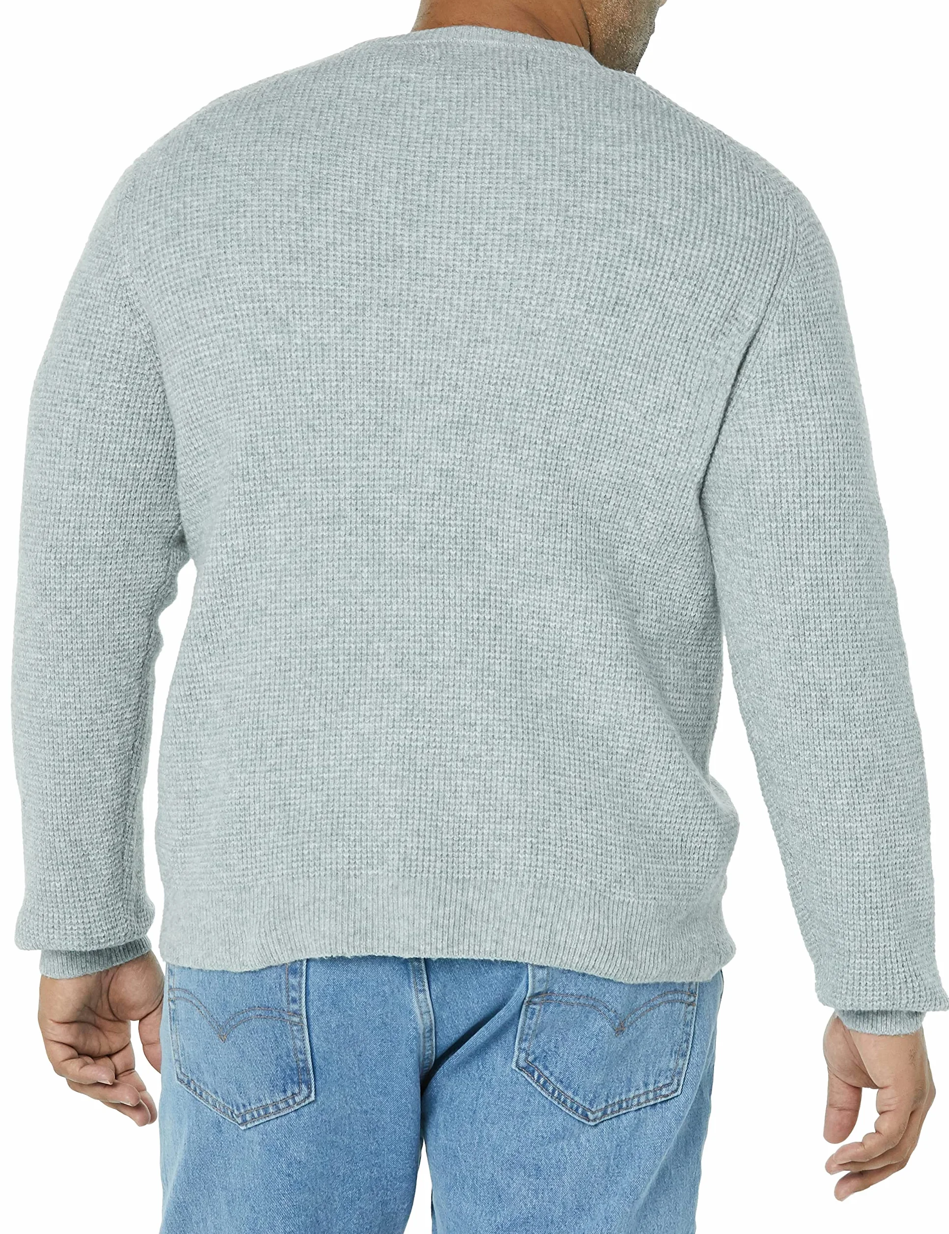 Amazon Essentials Sweter Mężczyźni Long-sleeve Soft Touch Waffle Stitch Crewneck Sweater (1 w zestawie)